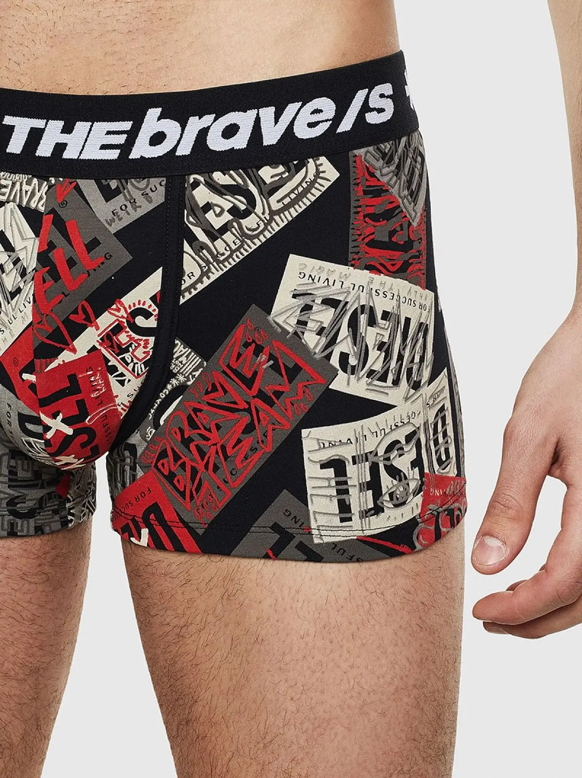Black Boxer briefs with script logo