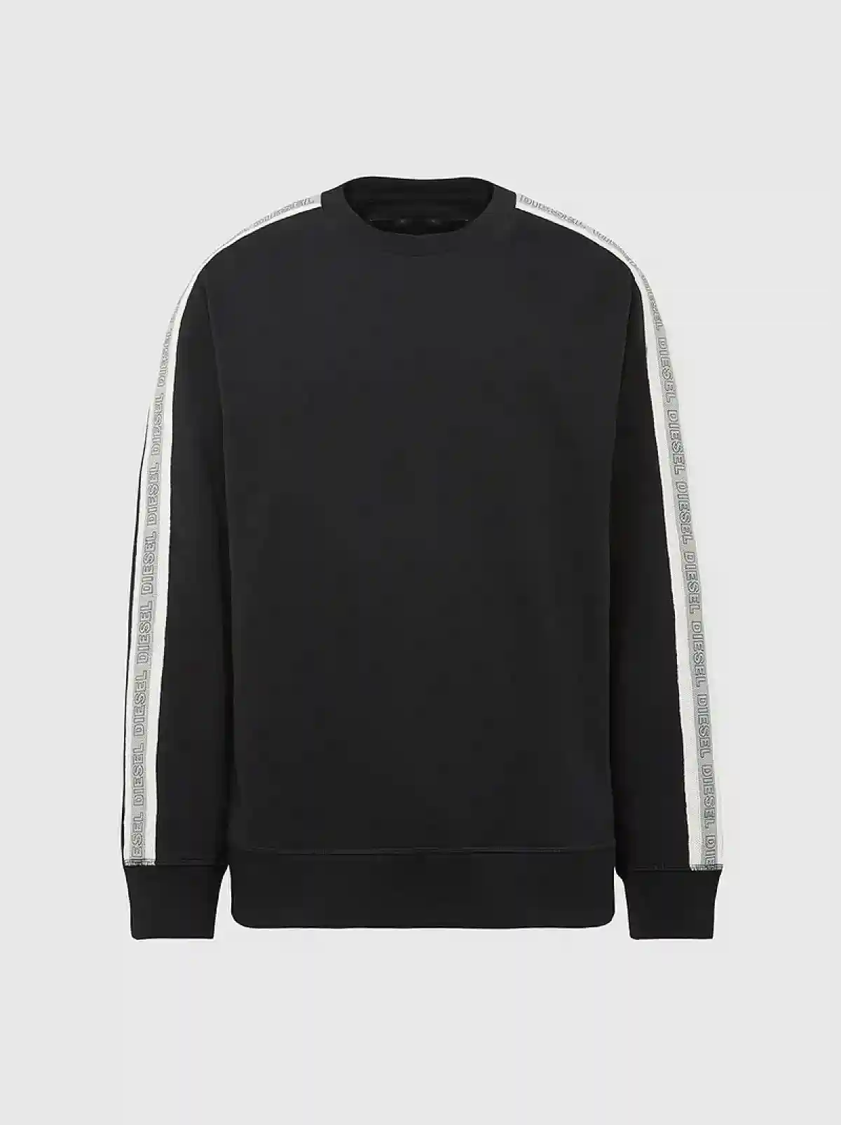 Black French terry sweatshirt with logo bands