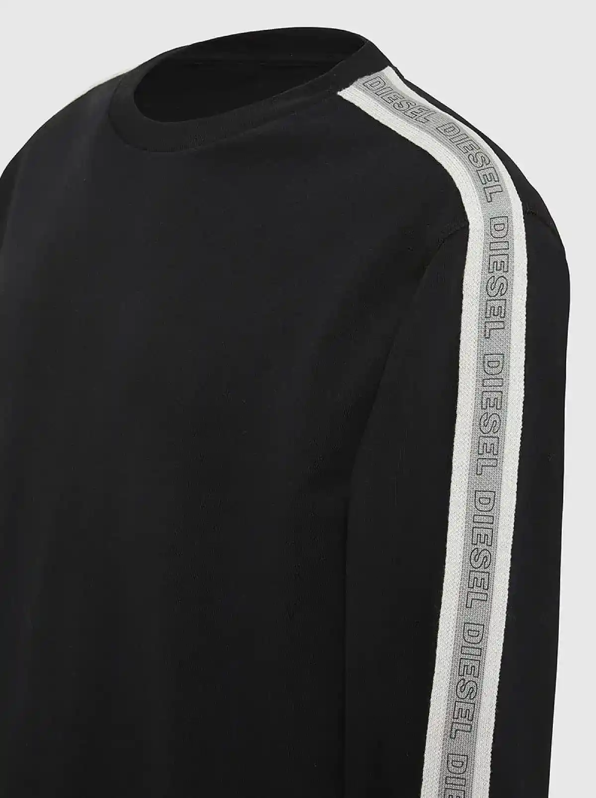 Black French terry sweatshirt with logo bands