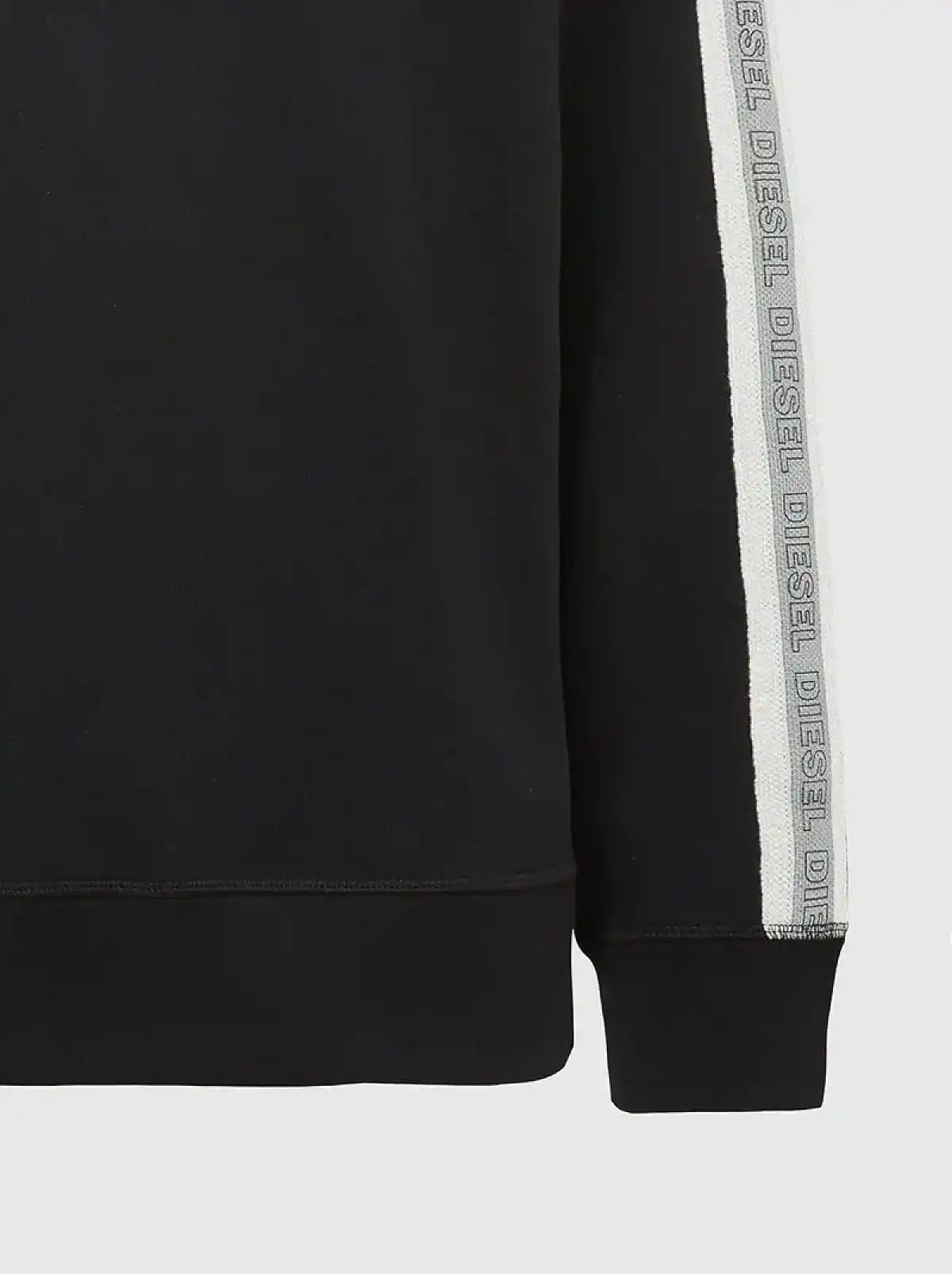 Black French terry sweatshirt with logo bands