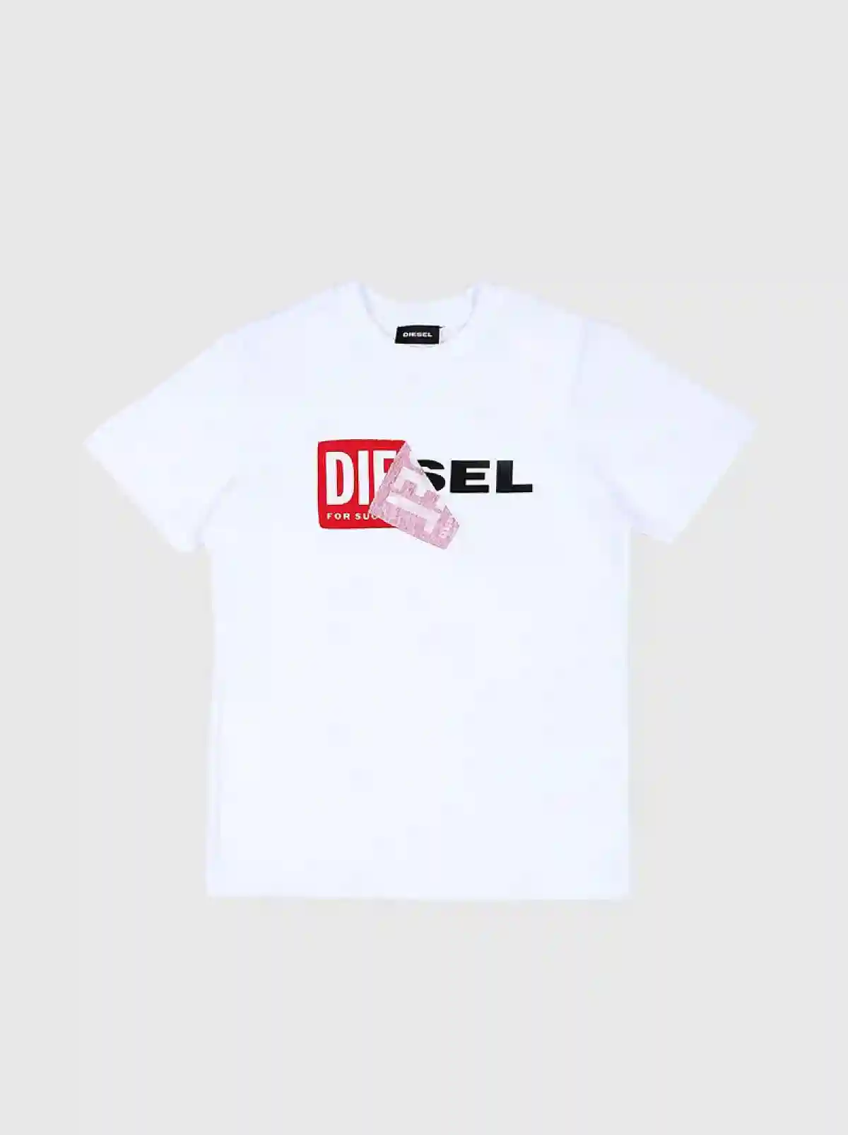 White Cotton t-shirt with double logo