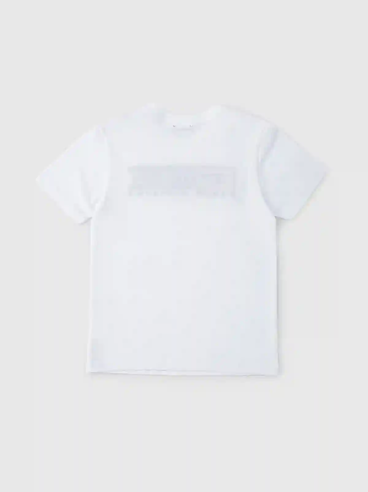 White Unisex cotton t-shirt with embroidered logo