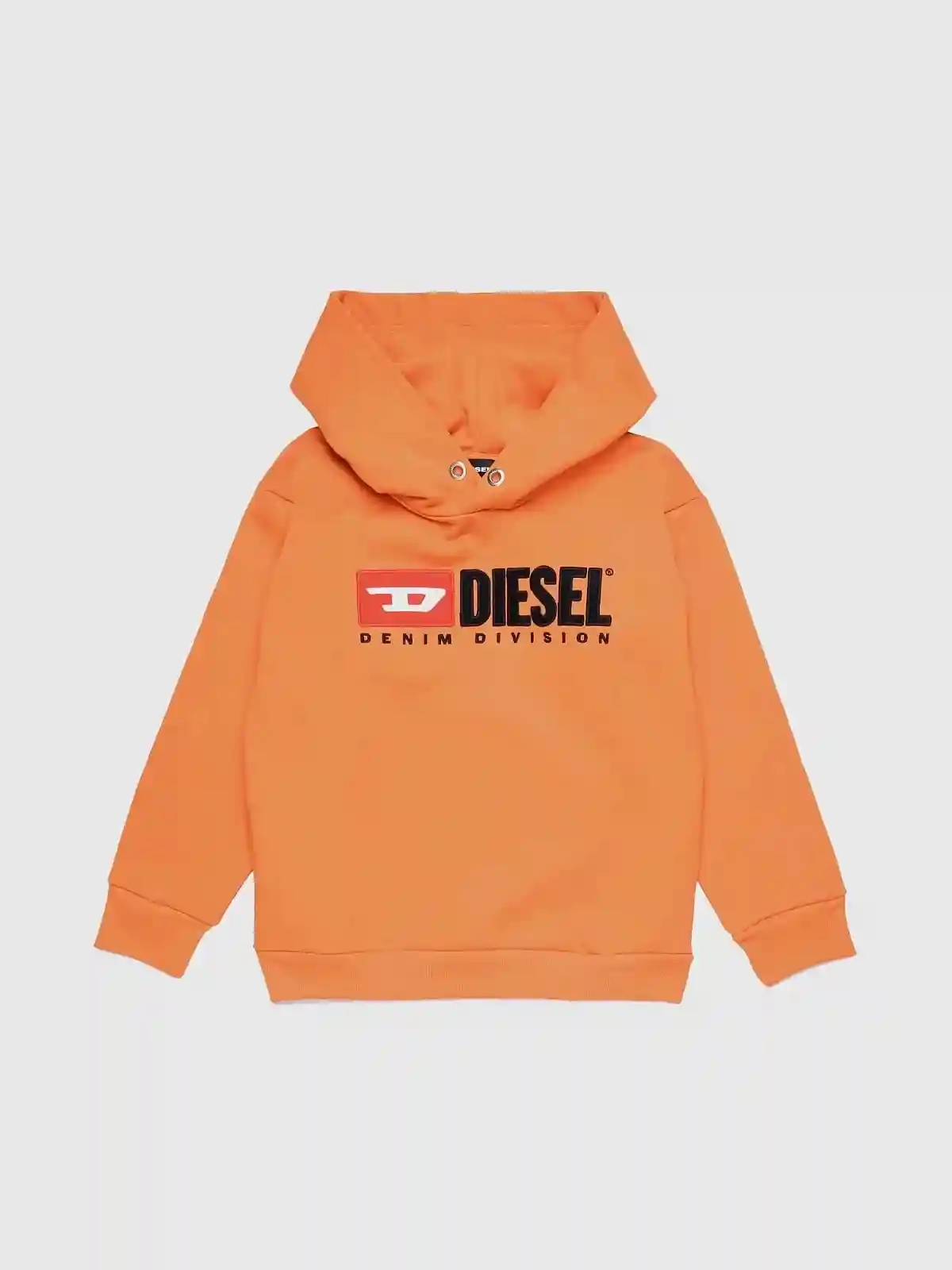 Orange Hooded sweatshirt with embroidered logo