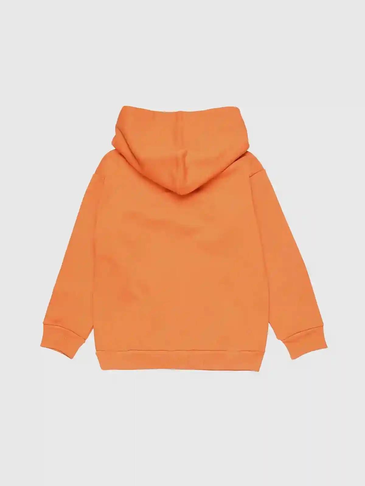 Orange Hooded sweatshirt with embroidered logo