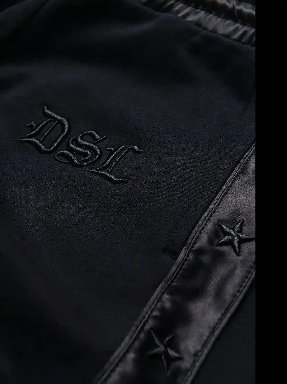 Black Embroidered jogging pants