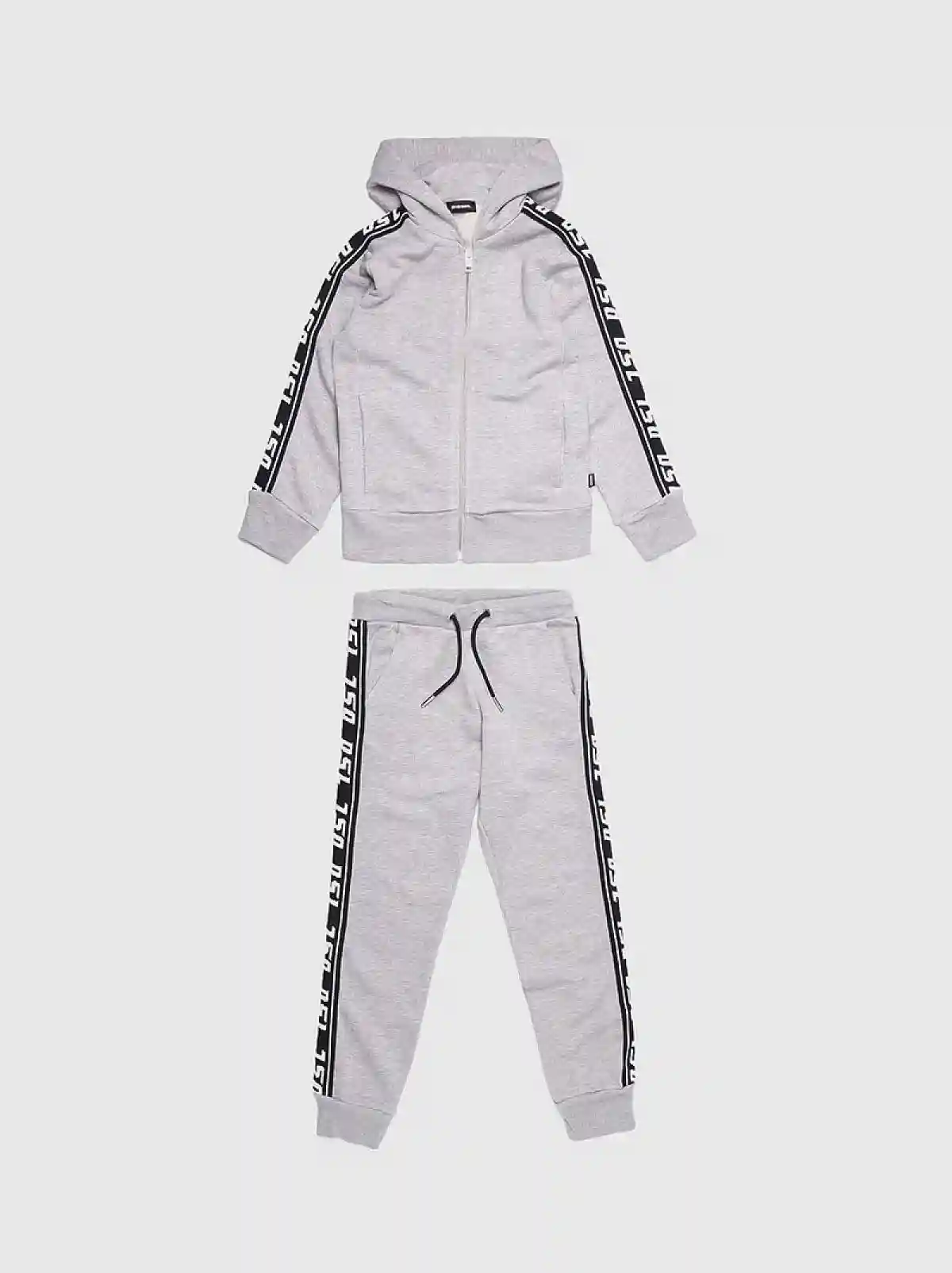 Grey Tracksuit with contrasting branded bands