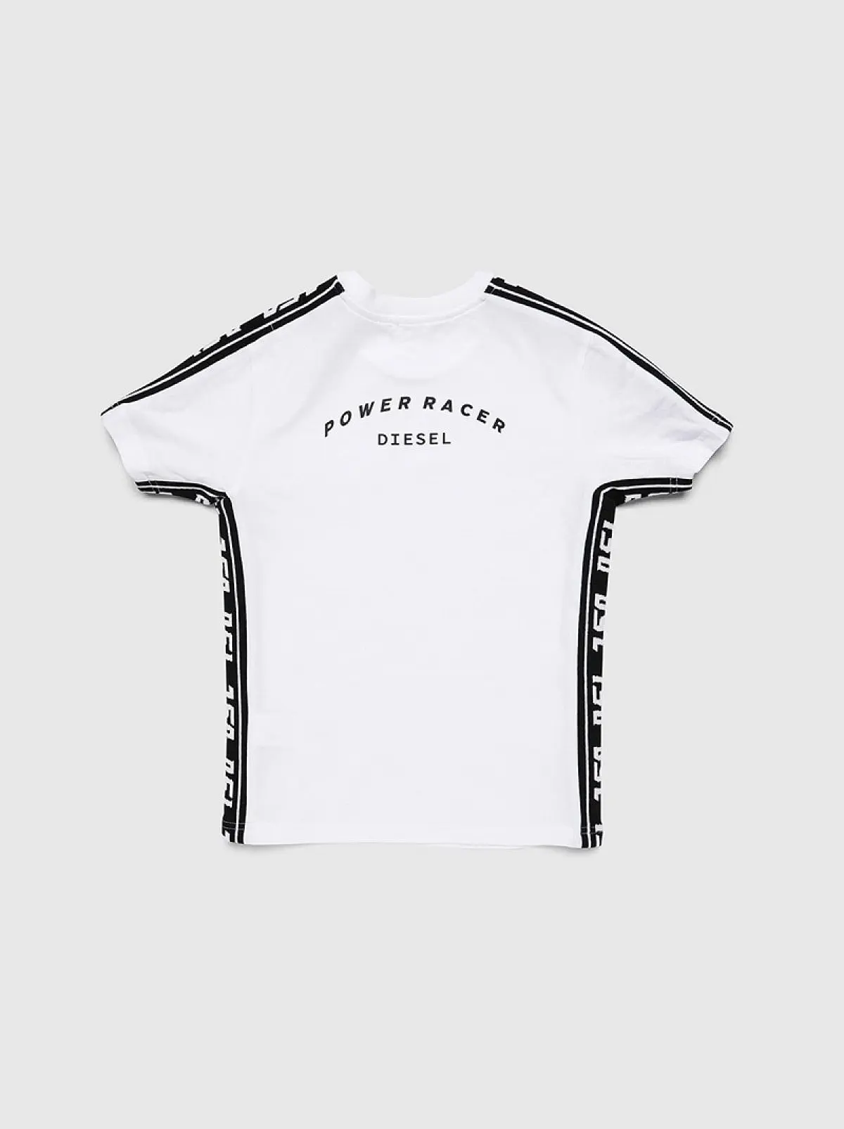 White T-shirt in cotton with contrast band