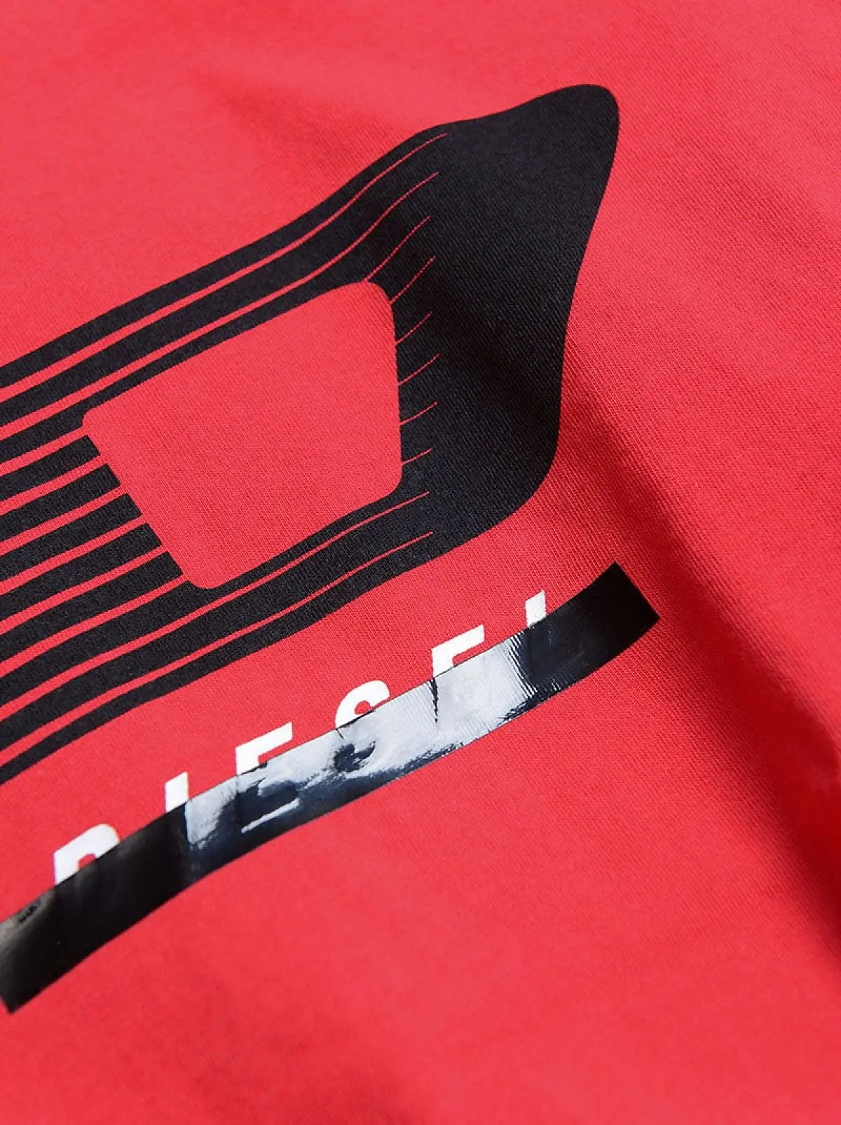 Red Jersey T-shirt with d logo