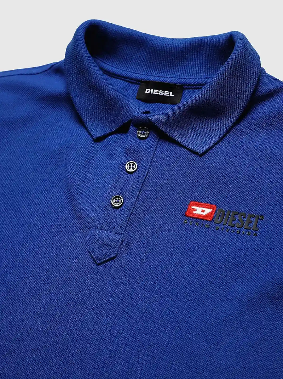 Blue Logo cotton-piquet polo shirt