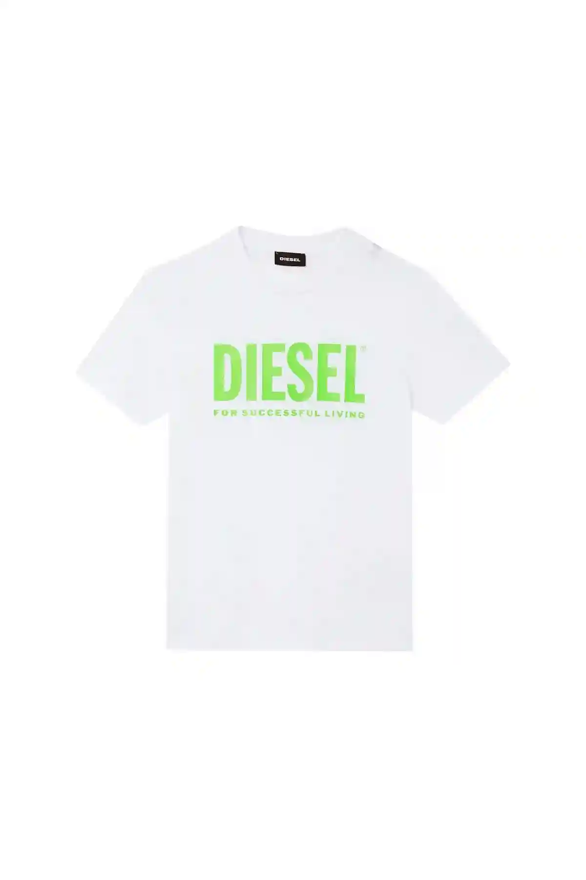 White and Green Logo T-shirt in fine cotton jersey