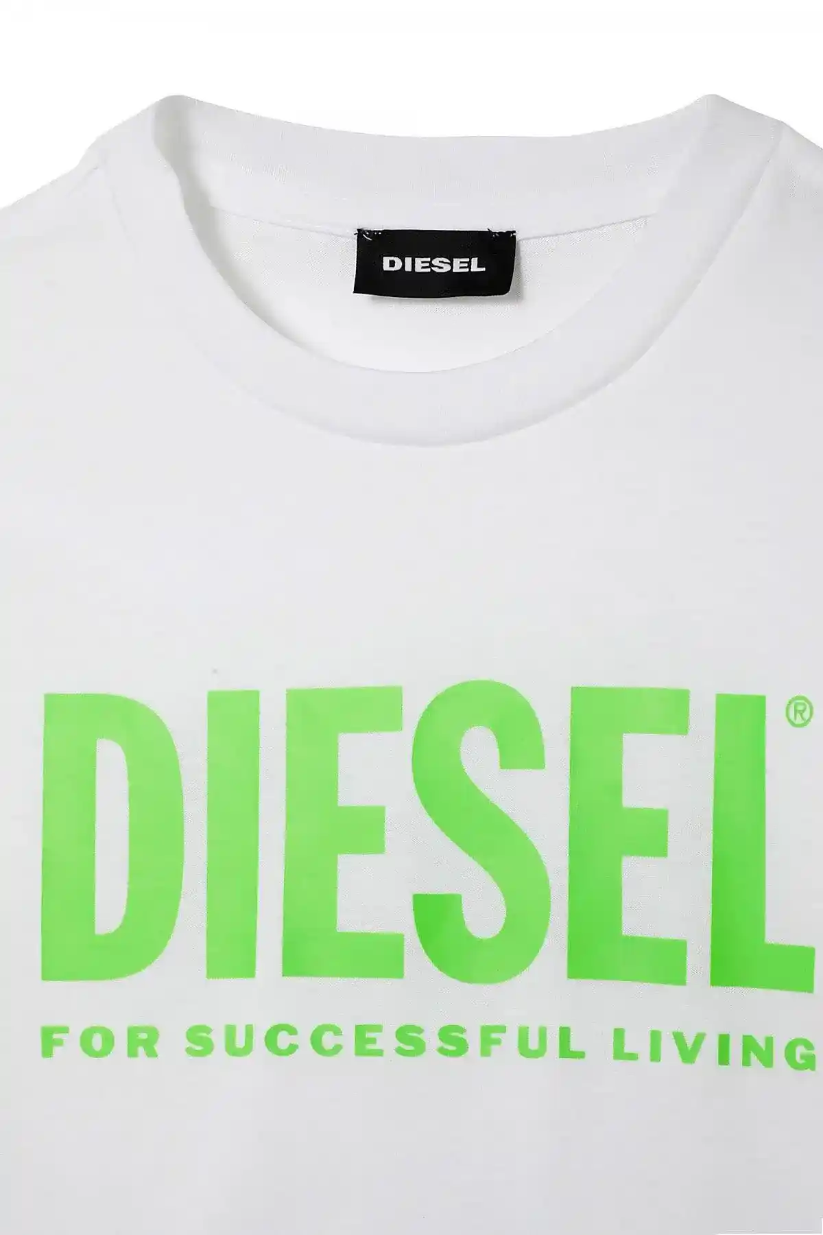 White and Green Logo T-shirt in fine cotton jersey