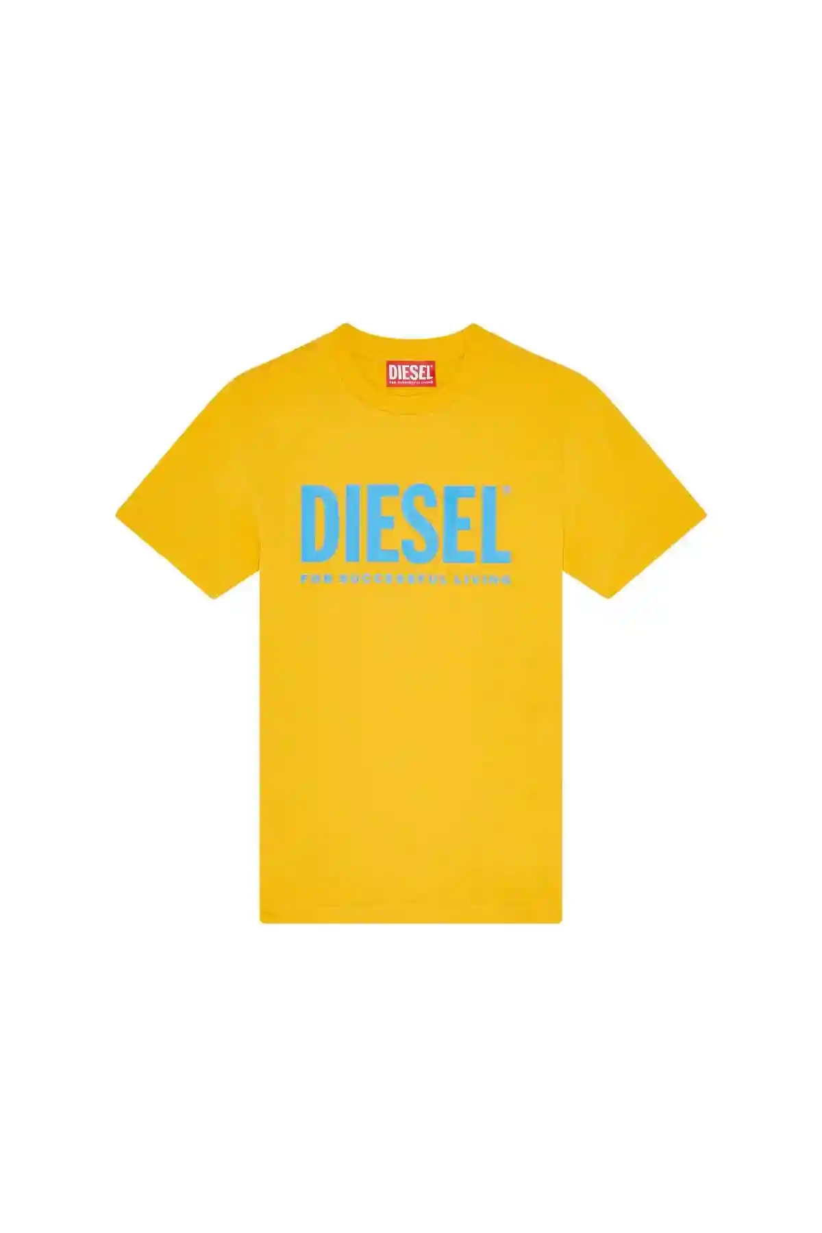 Yellow Logo T-shirt in fine cotton jersey