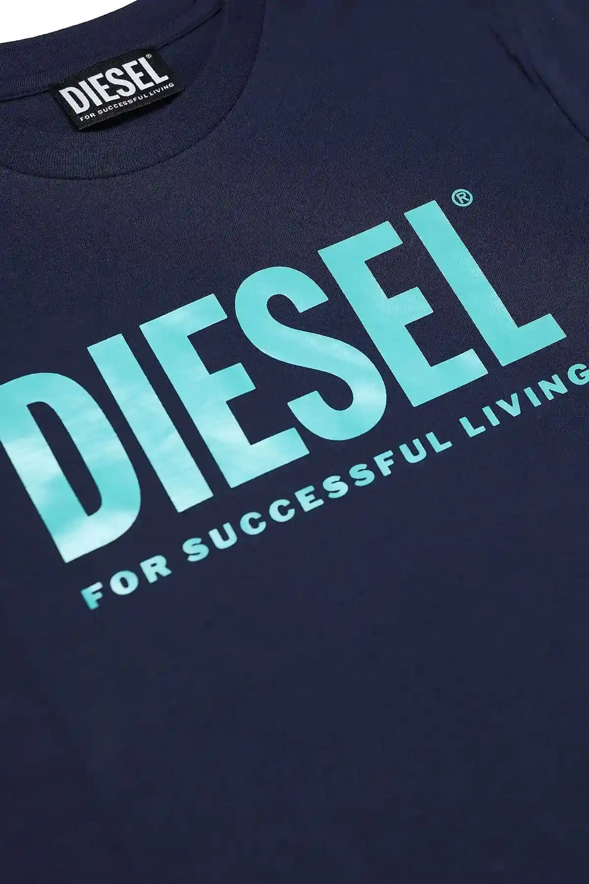 Blue Logo T-shirt in fine cotton jersey