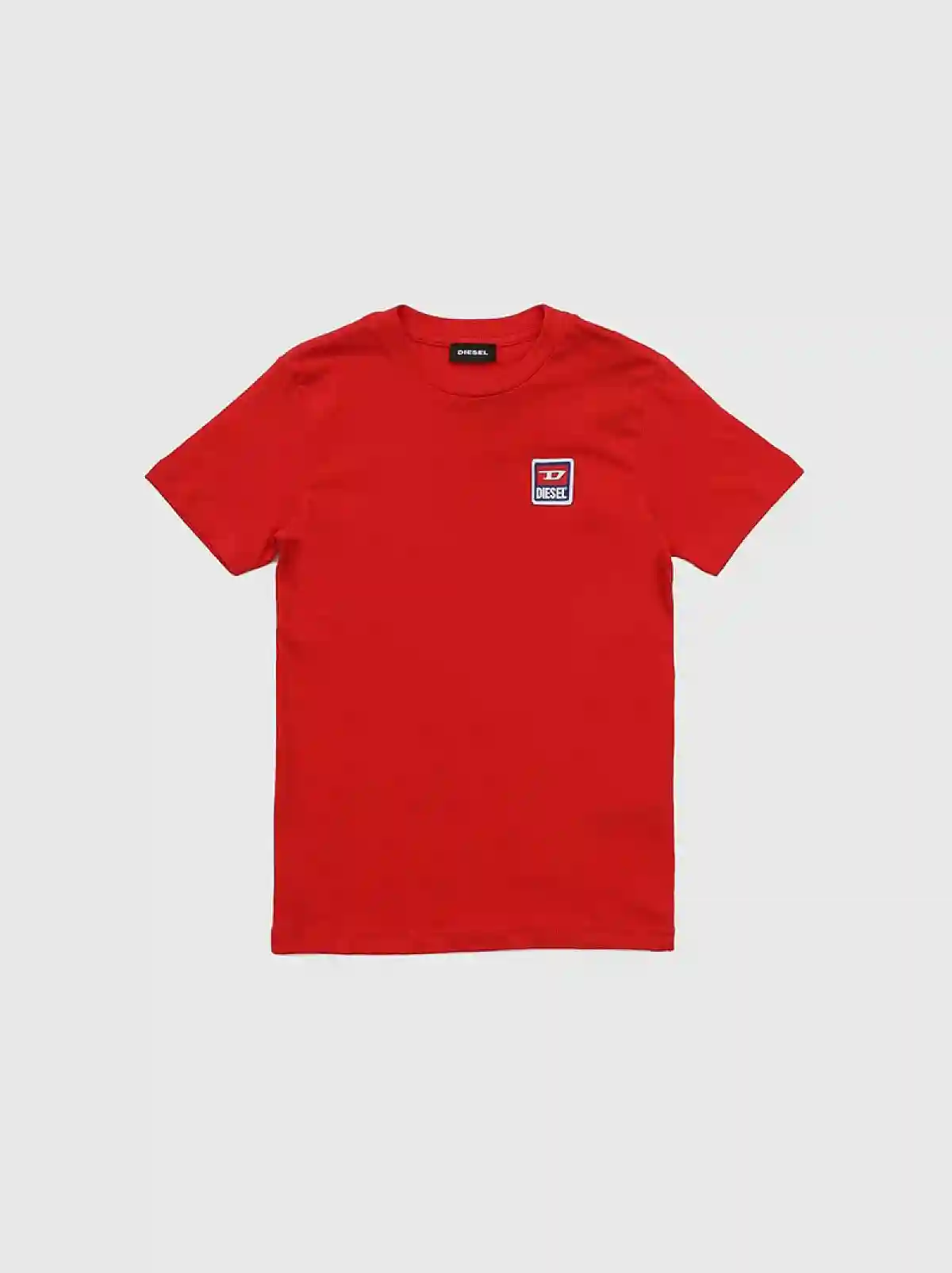 Red Regular-slim T-shirt with logo appliqué