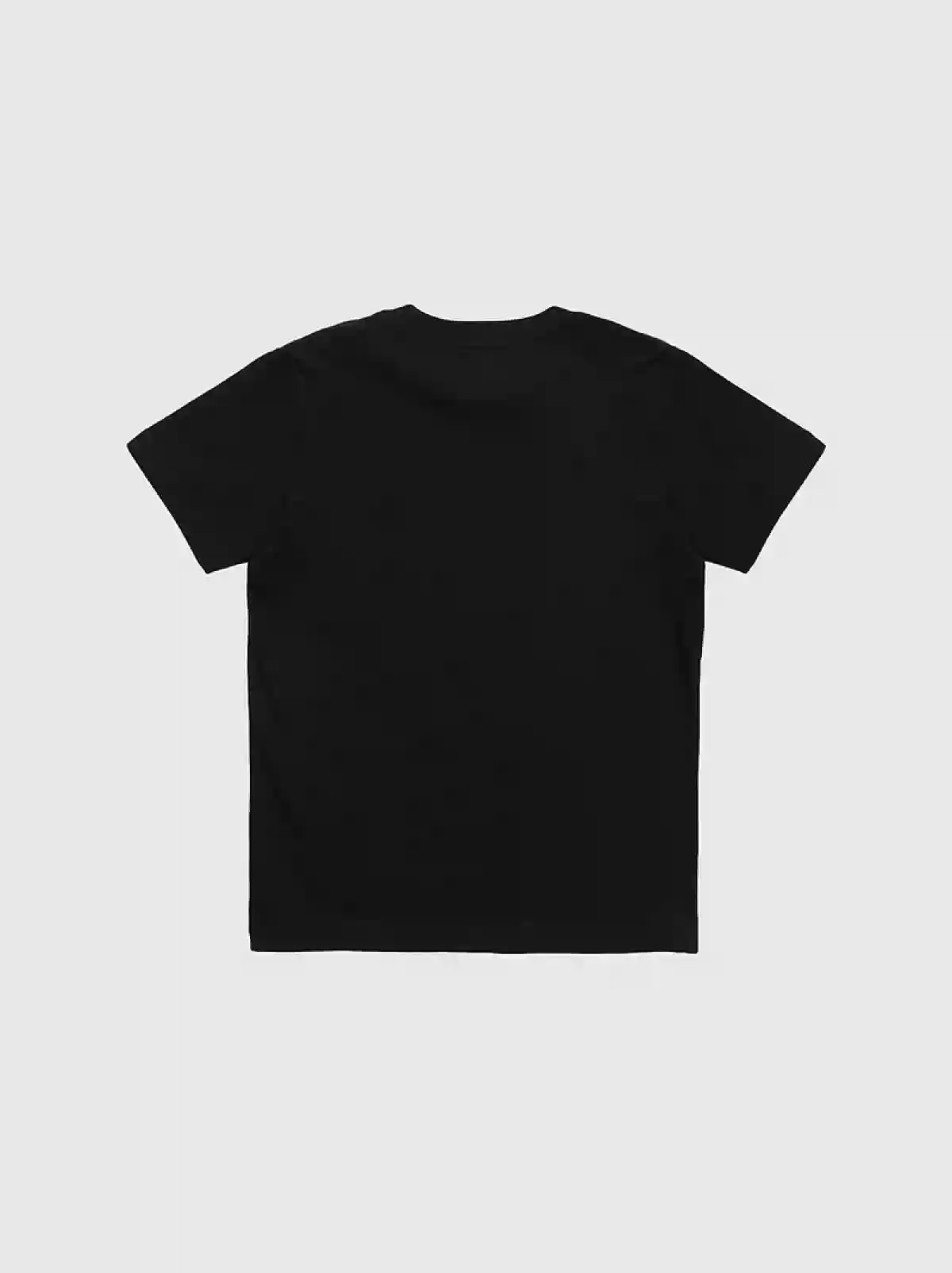 Black Regular-slim T-shirt with logo appliqué
