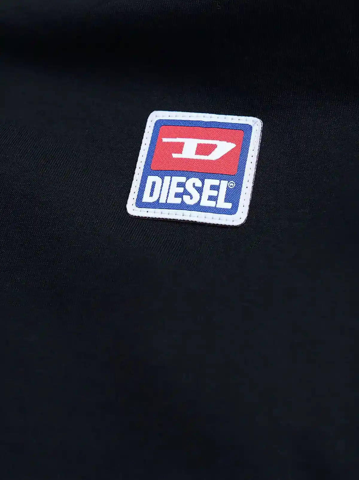 Black Regular-slim T-shirt with logo appliqué