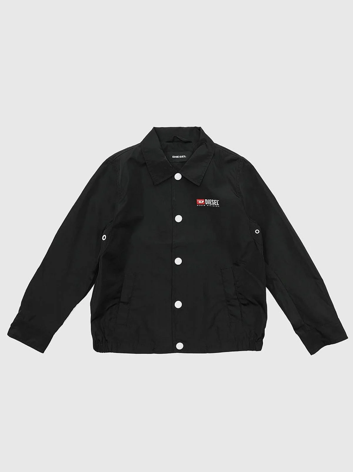 Black Water-repellent nylon coach jacket