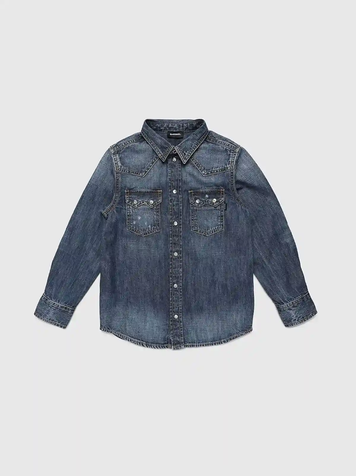 Blue Denim shirt with pointed yoke