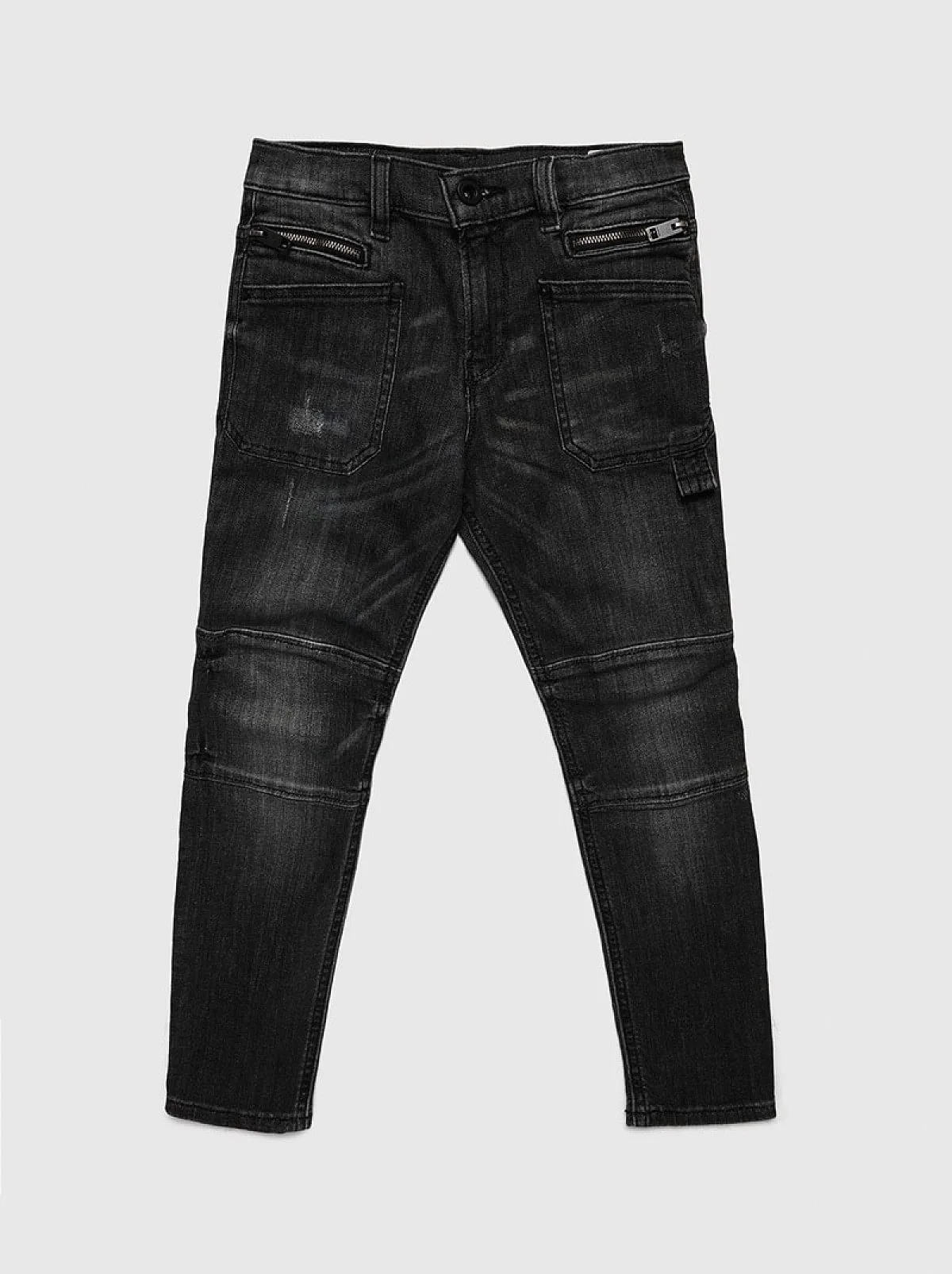 Black Slim fit jeans with biker silhouette