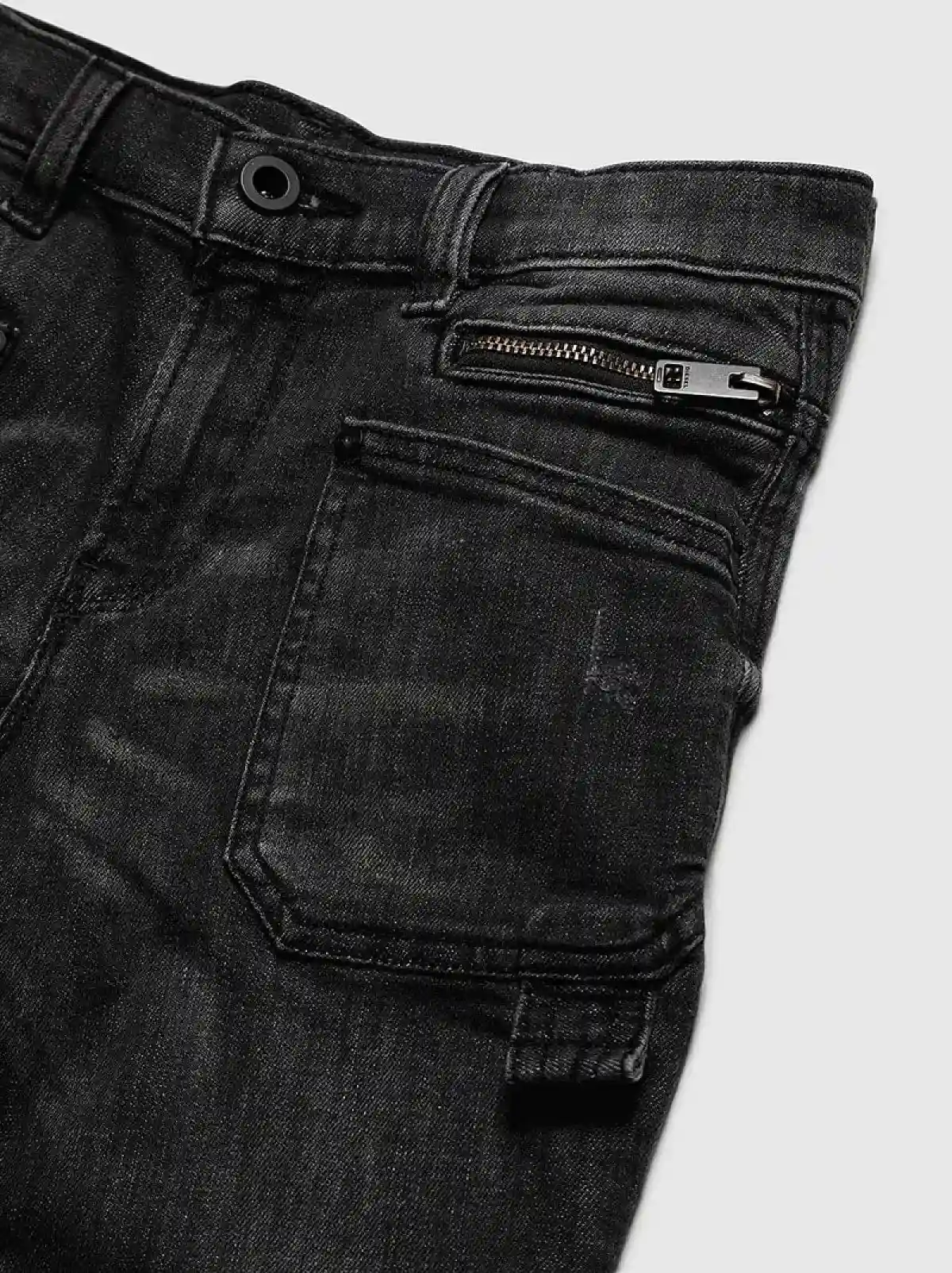 Black Slim fit jeans with biker silhouette