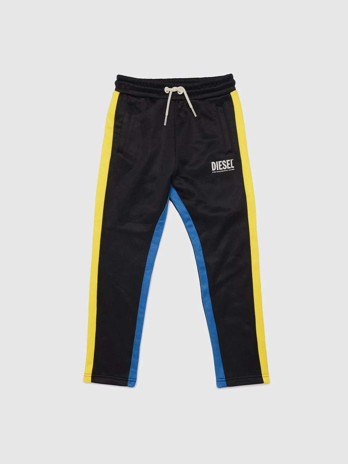 Black Triacetate track pants with side bands