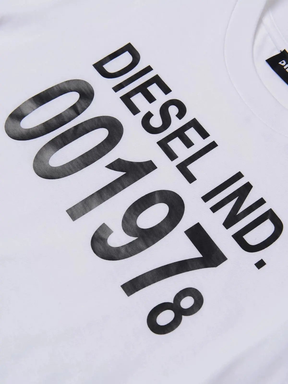 White Printed T-shirt in cotton