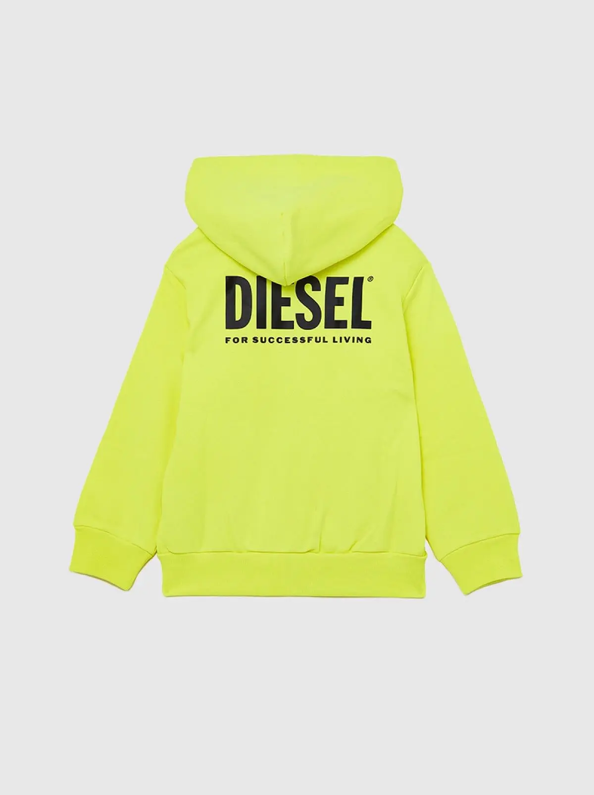 Yellow Zip-up hoodie with logo prints