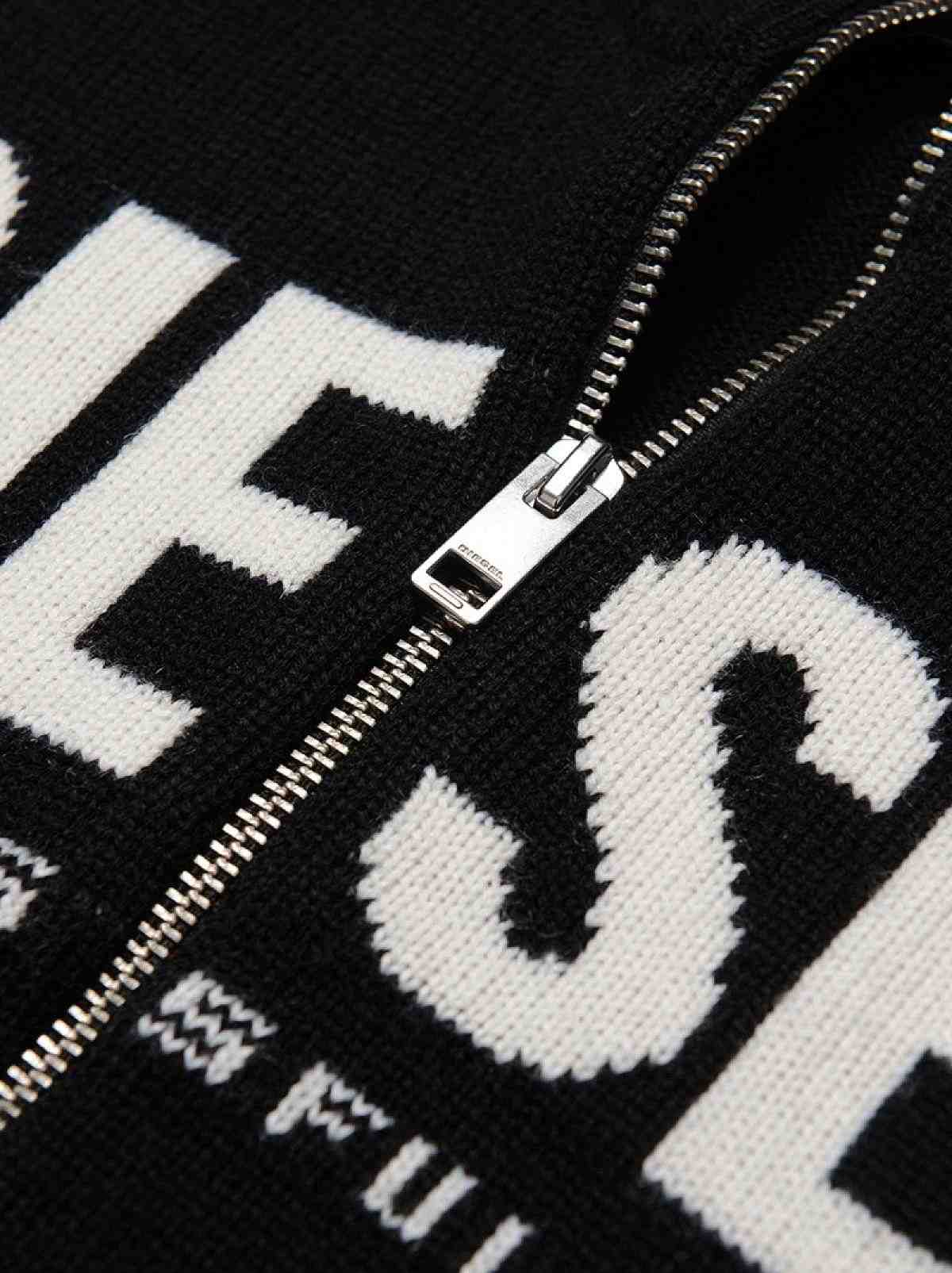 Black Zipped sweater with logo