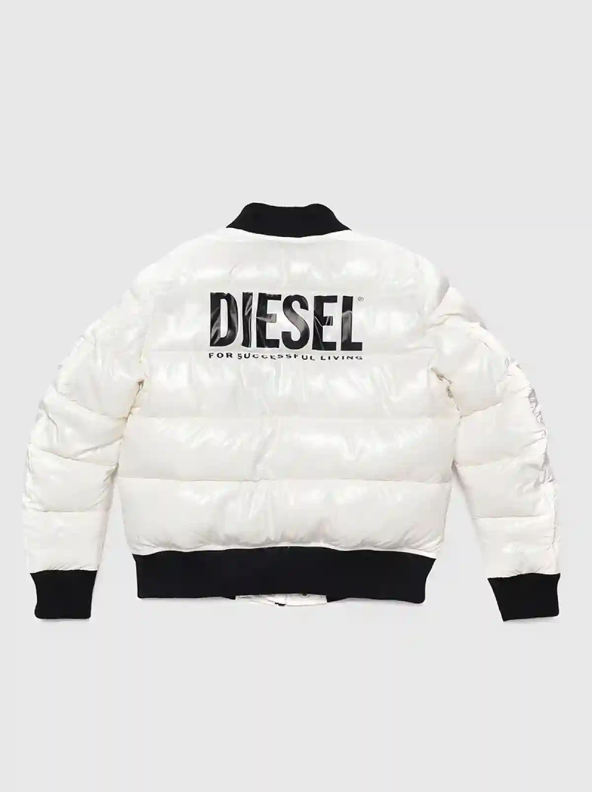 White Puffer jacket in shiny nylon