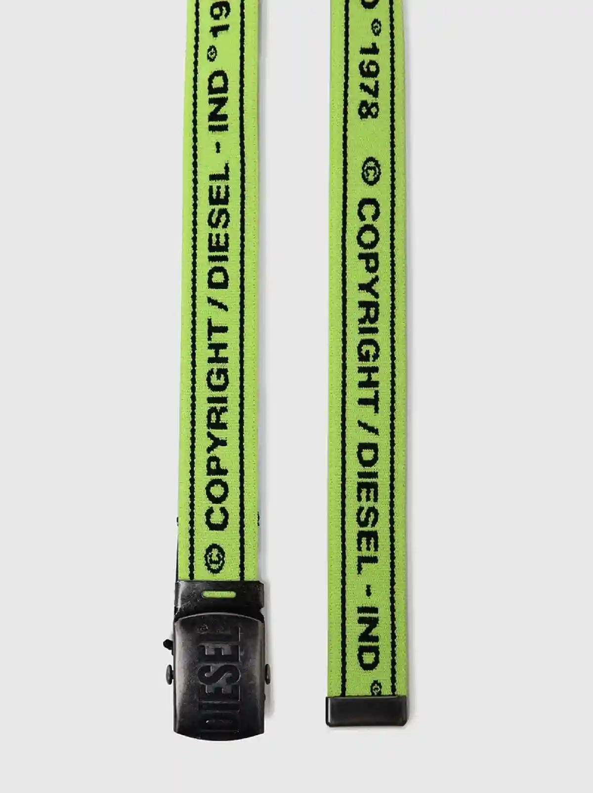 Yellow Elastic branded belt
