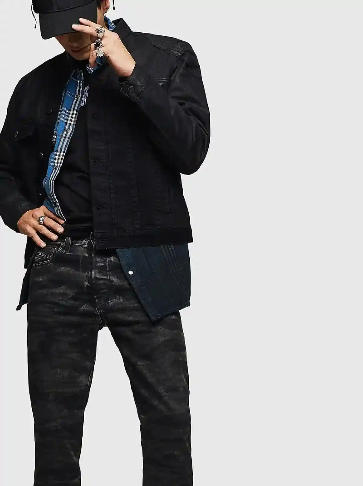 Black Slim fit Jeans- Mharky