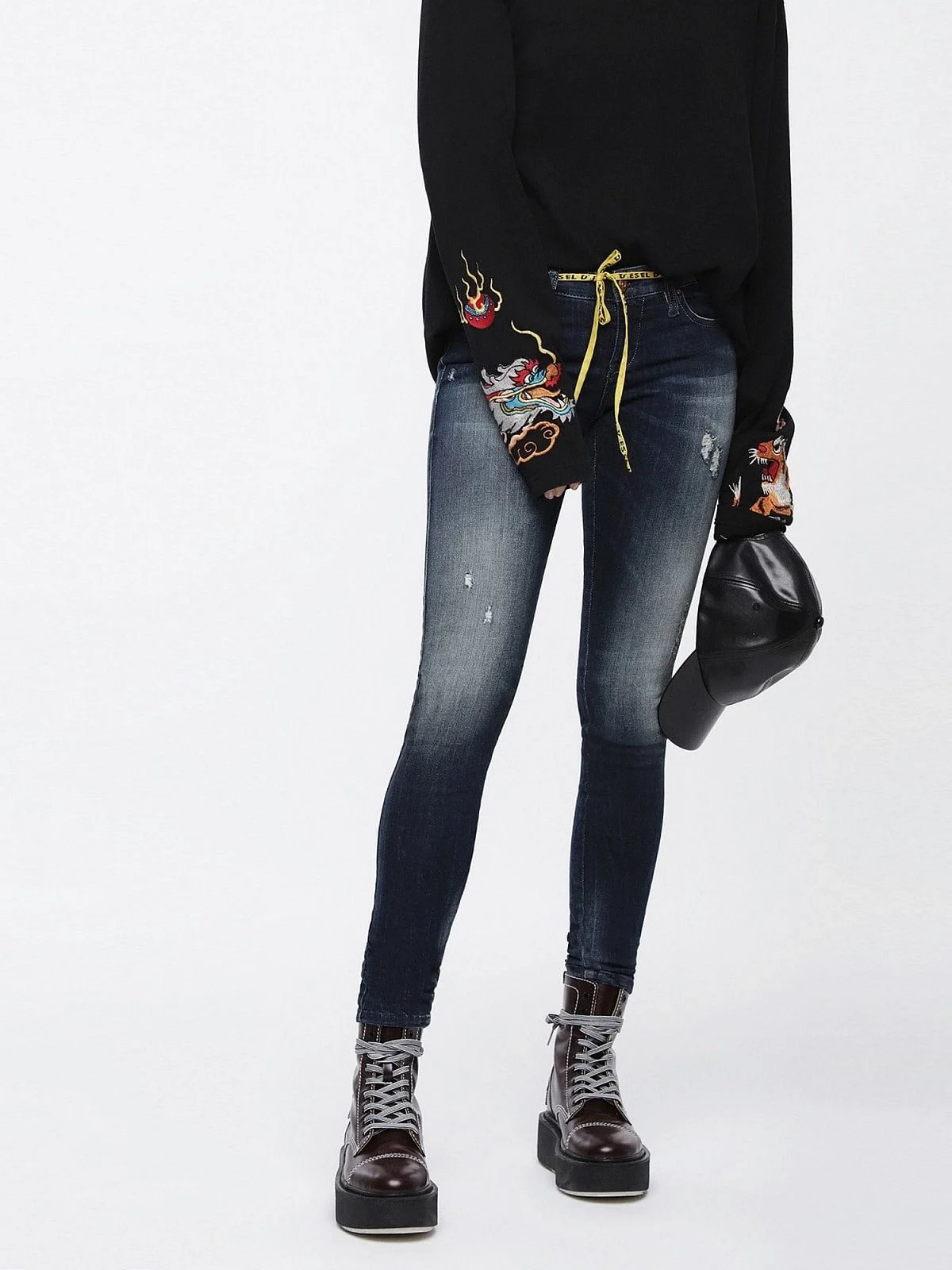 Blue Super Skinny Fit Jeans-Skinzee Low