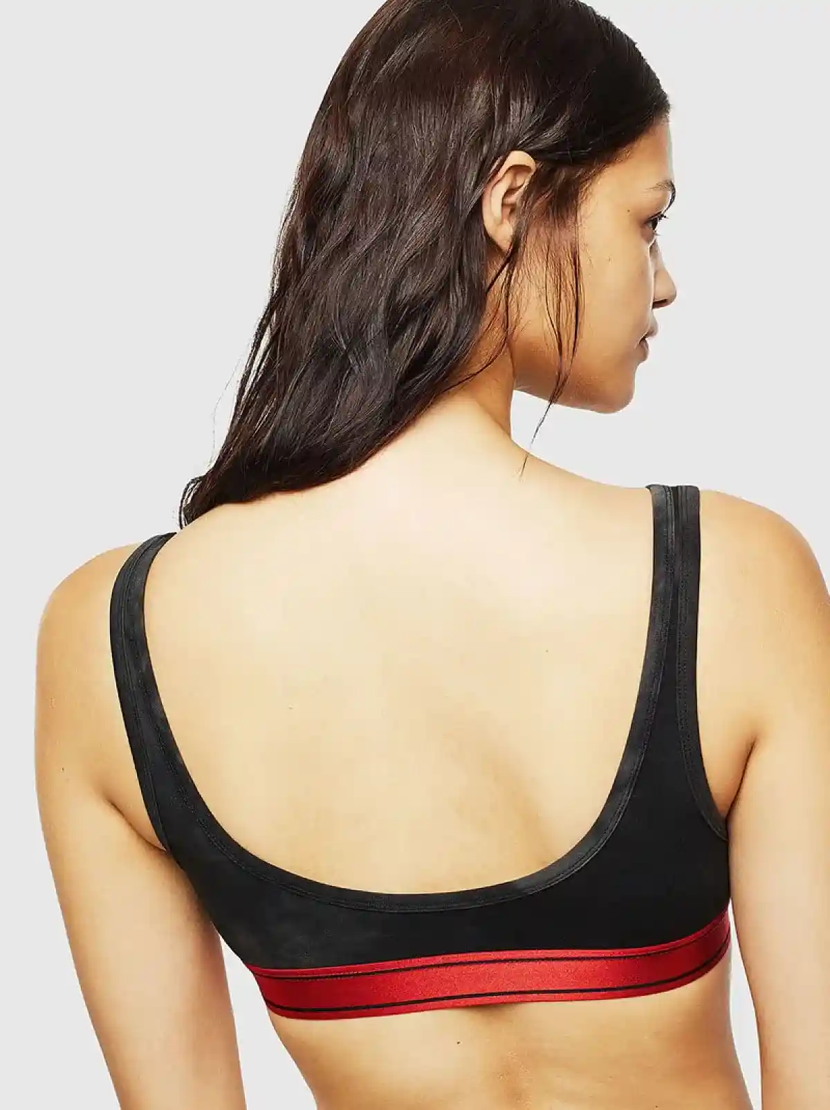 Black Tie-dye bralette with logo band