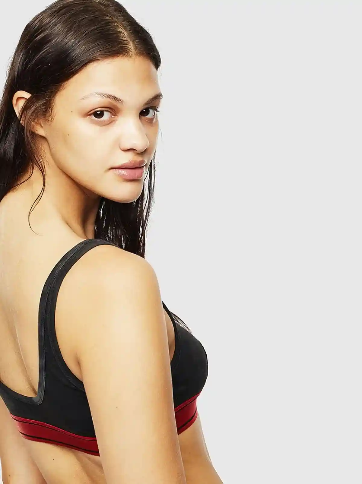 Black Tie-dye bralette with logo band