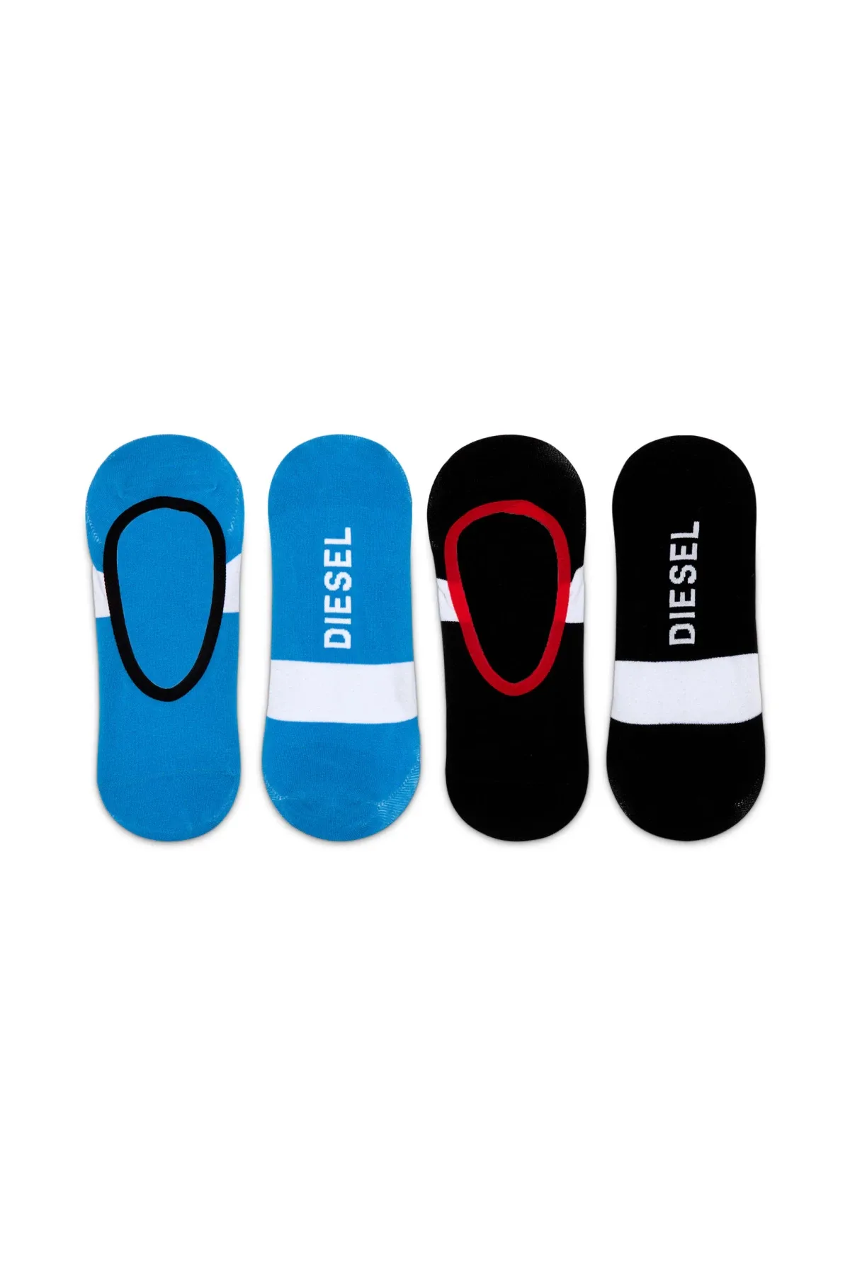 Blue Two-pack of invisible socks