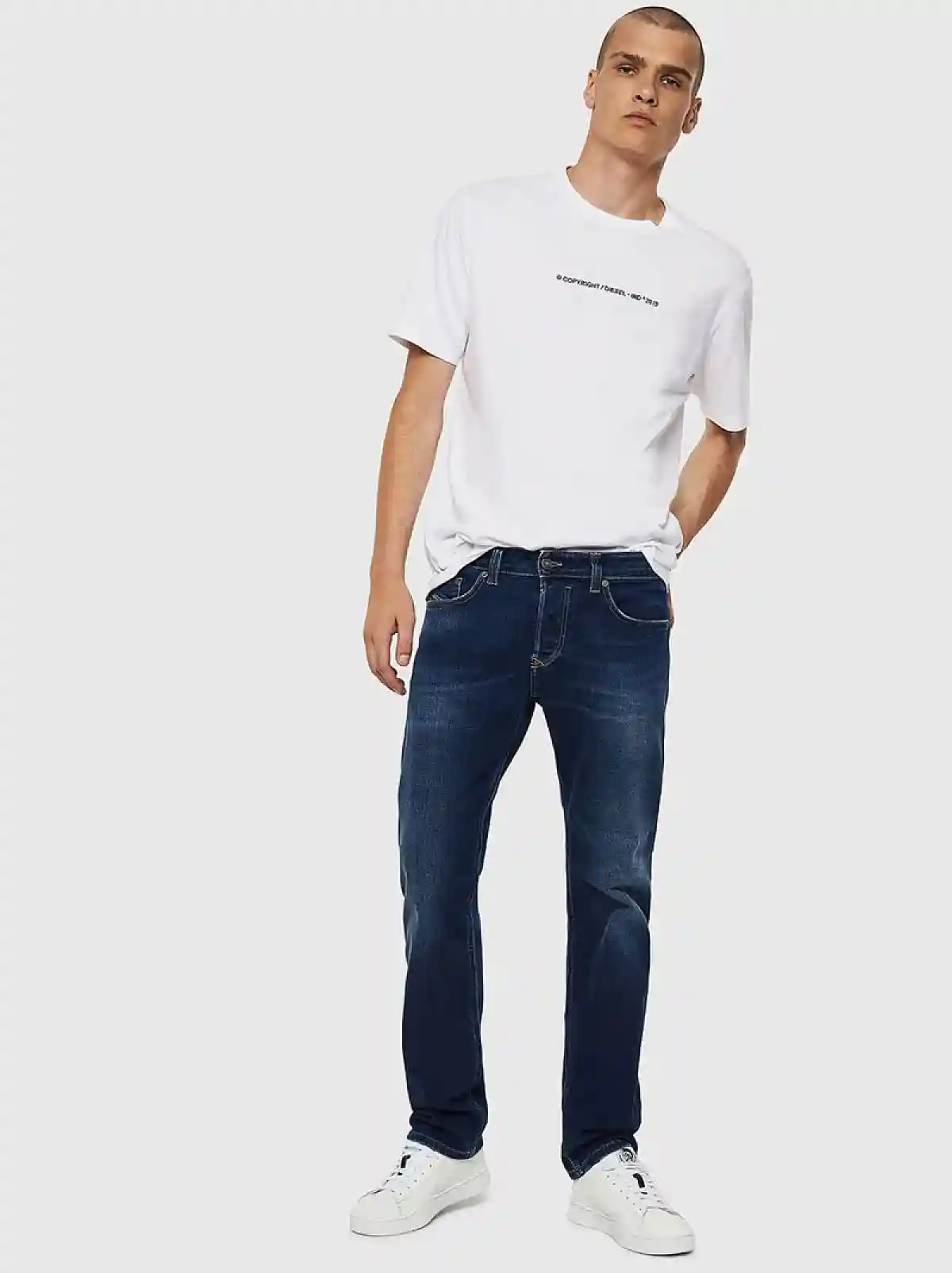 Blue Straight Fit jeans-Safado