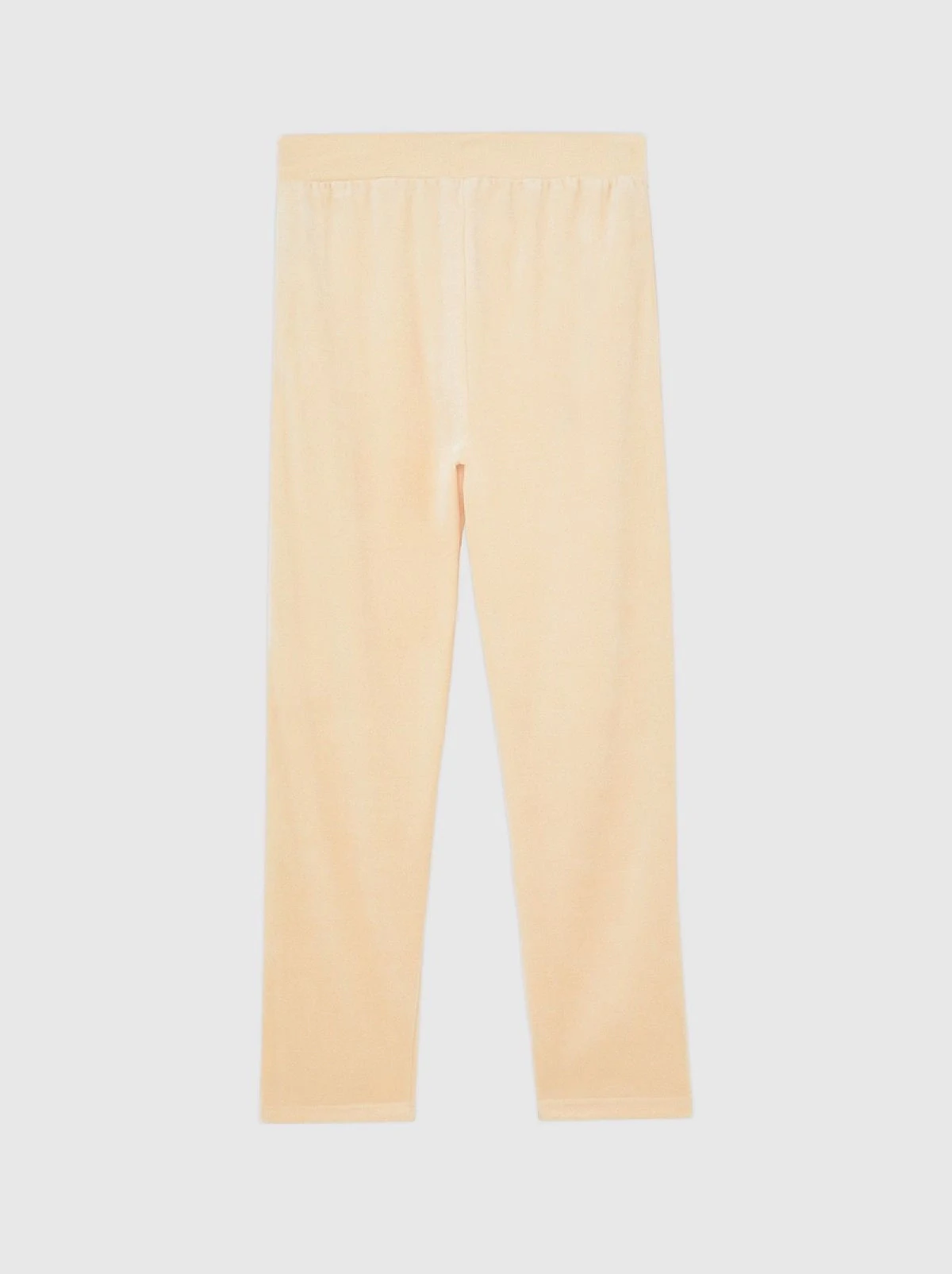 Beige Velour sweatpants with side tapes