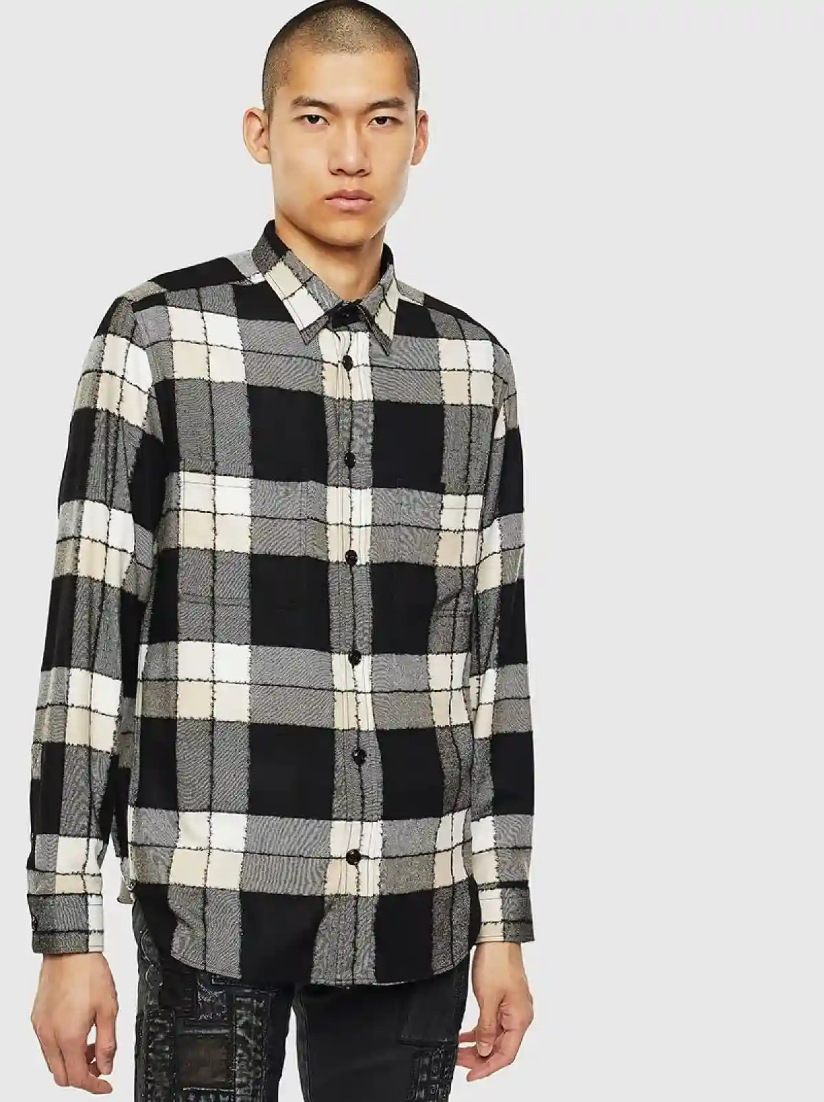 Black Check flannel shirt