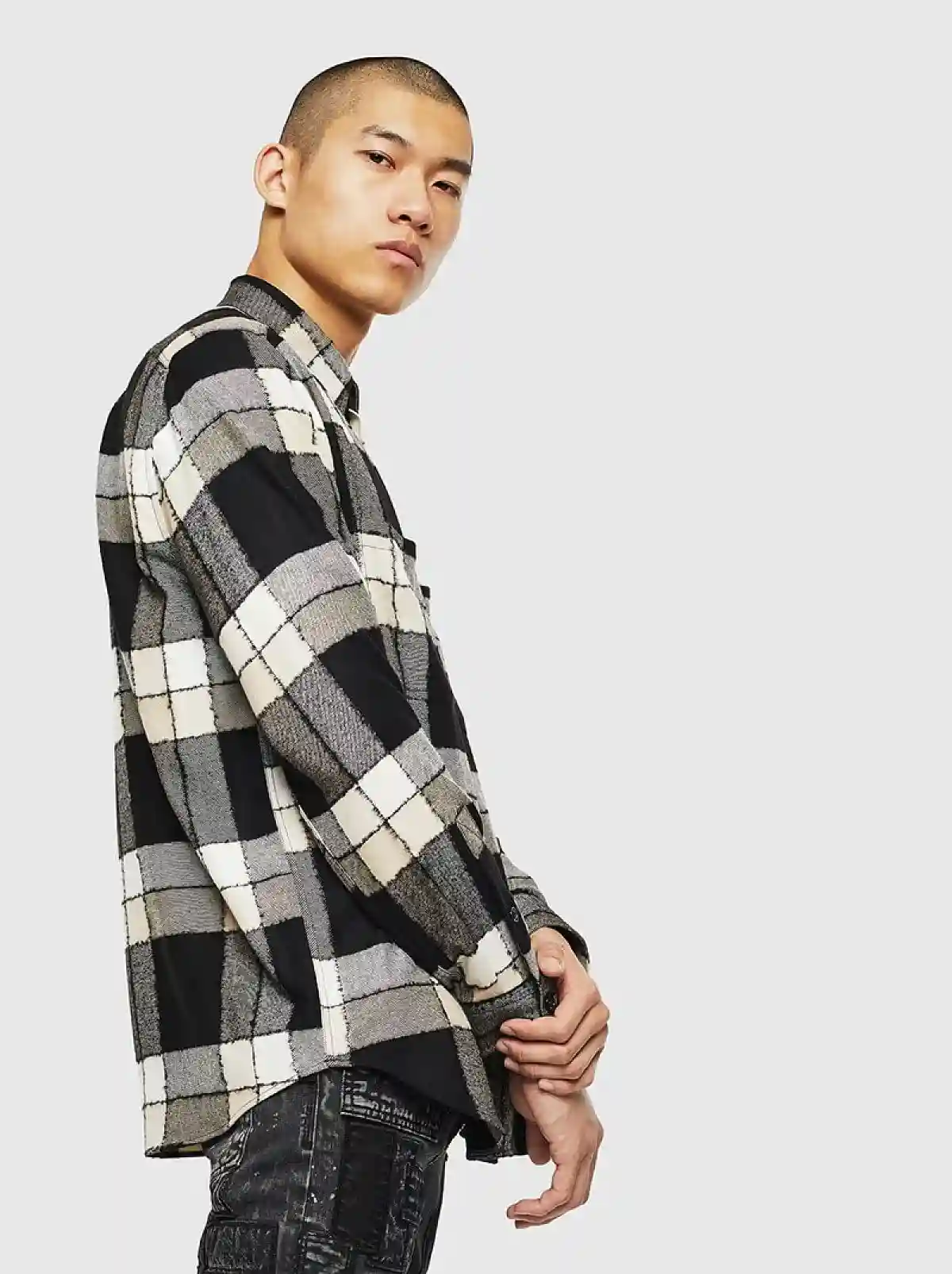 Black Check flannel shirt