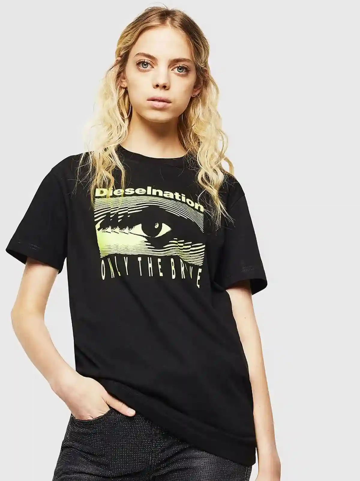 Black T-shirt with print