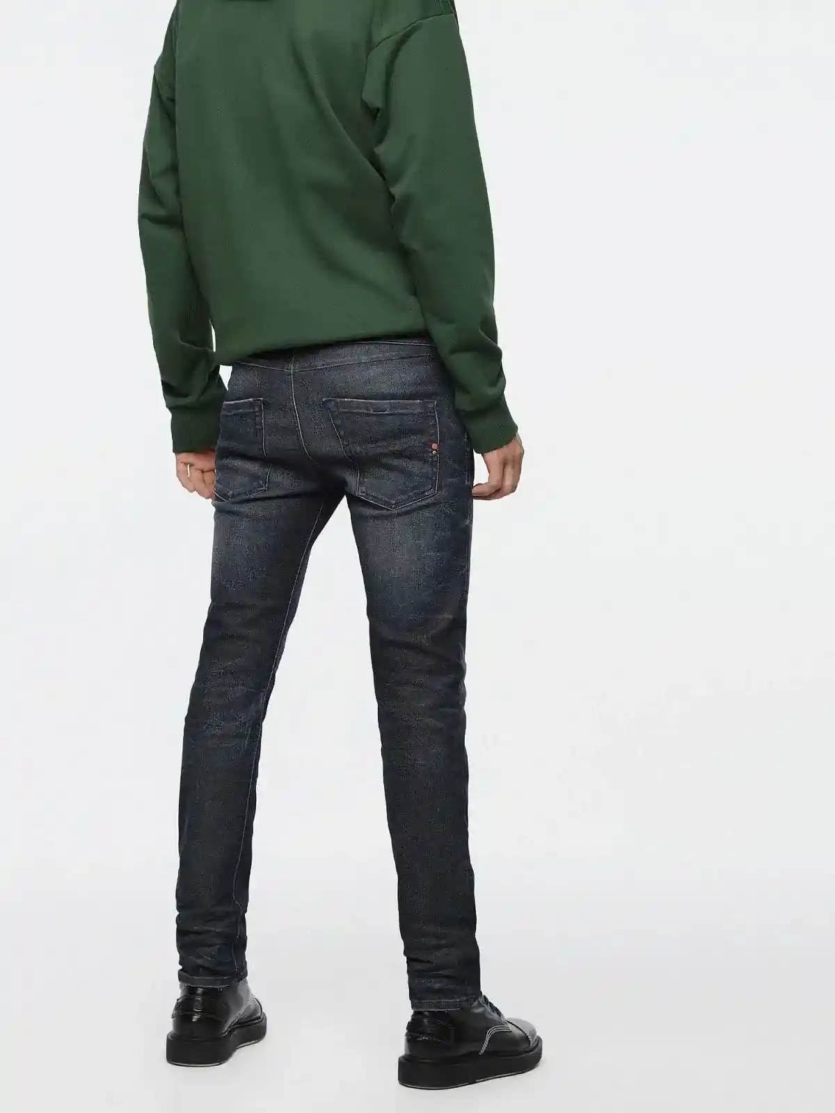 Blue Tapered Fit Jeans-Belther