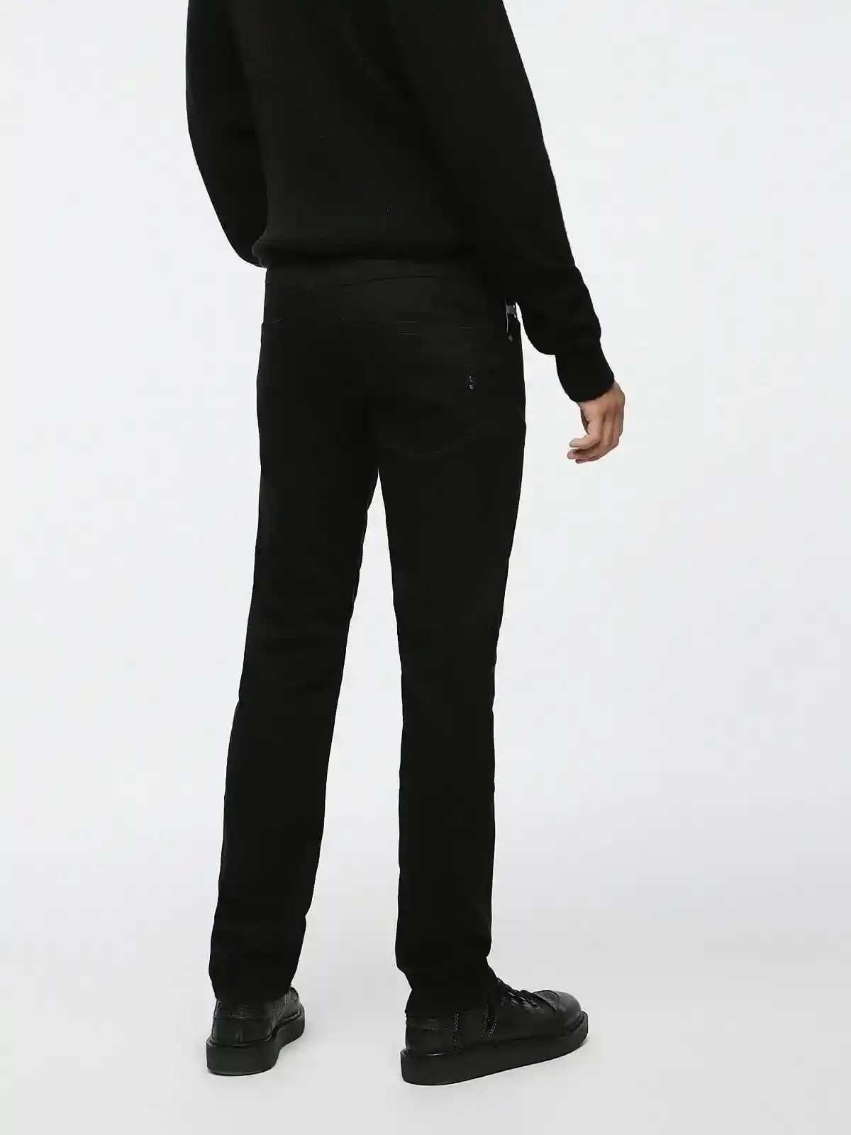 Black Tapered Fit Jeans-Belther