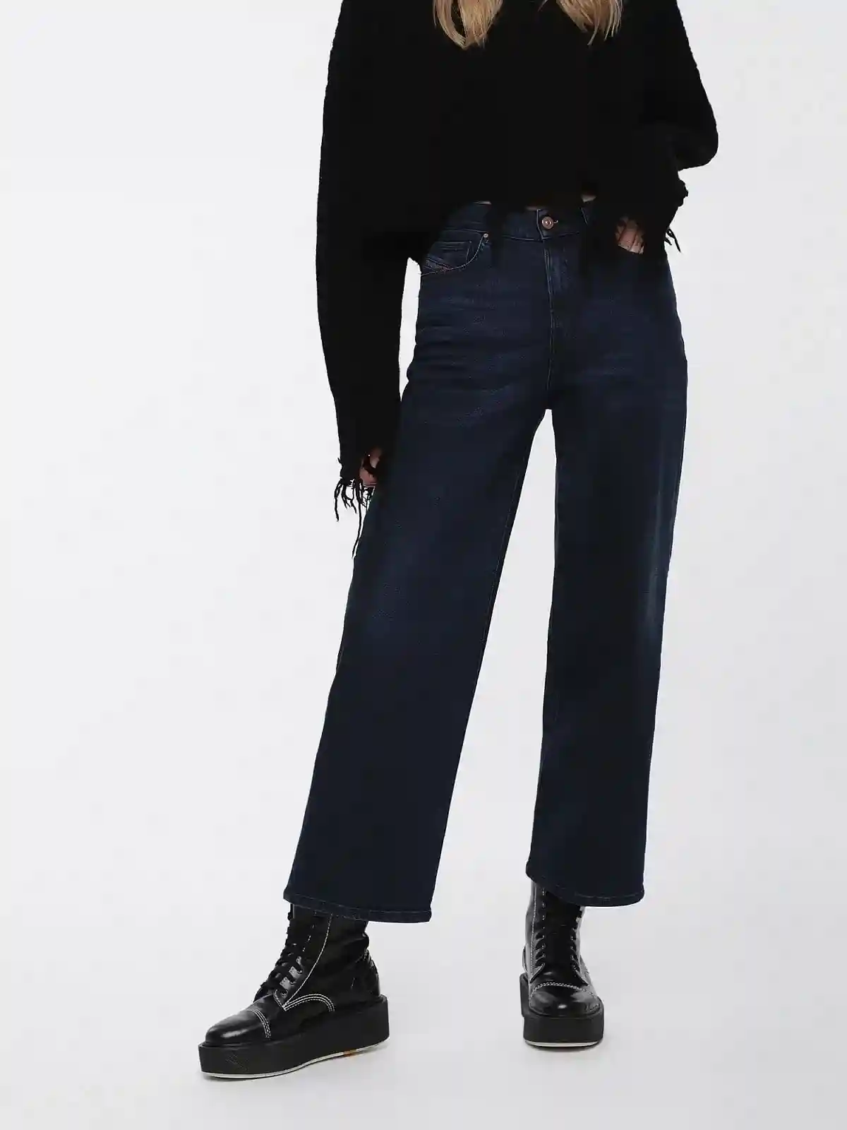 Blue Wide Fit Jeans-Widee
