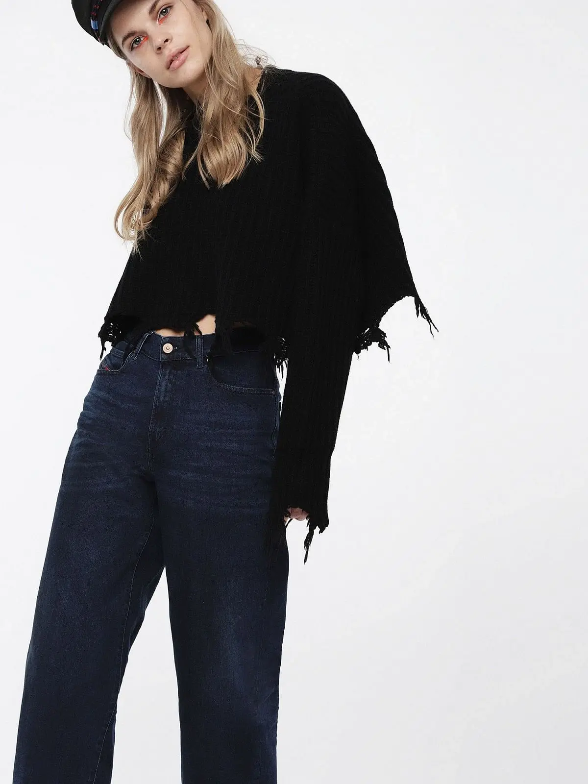 Blue Wide Fit Jeans-Widee