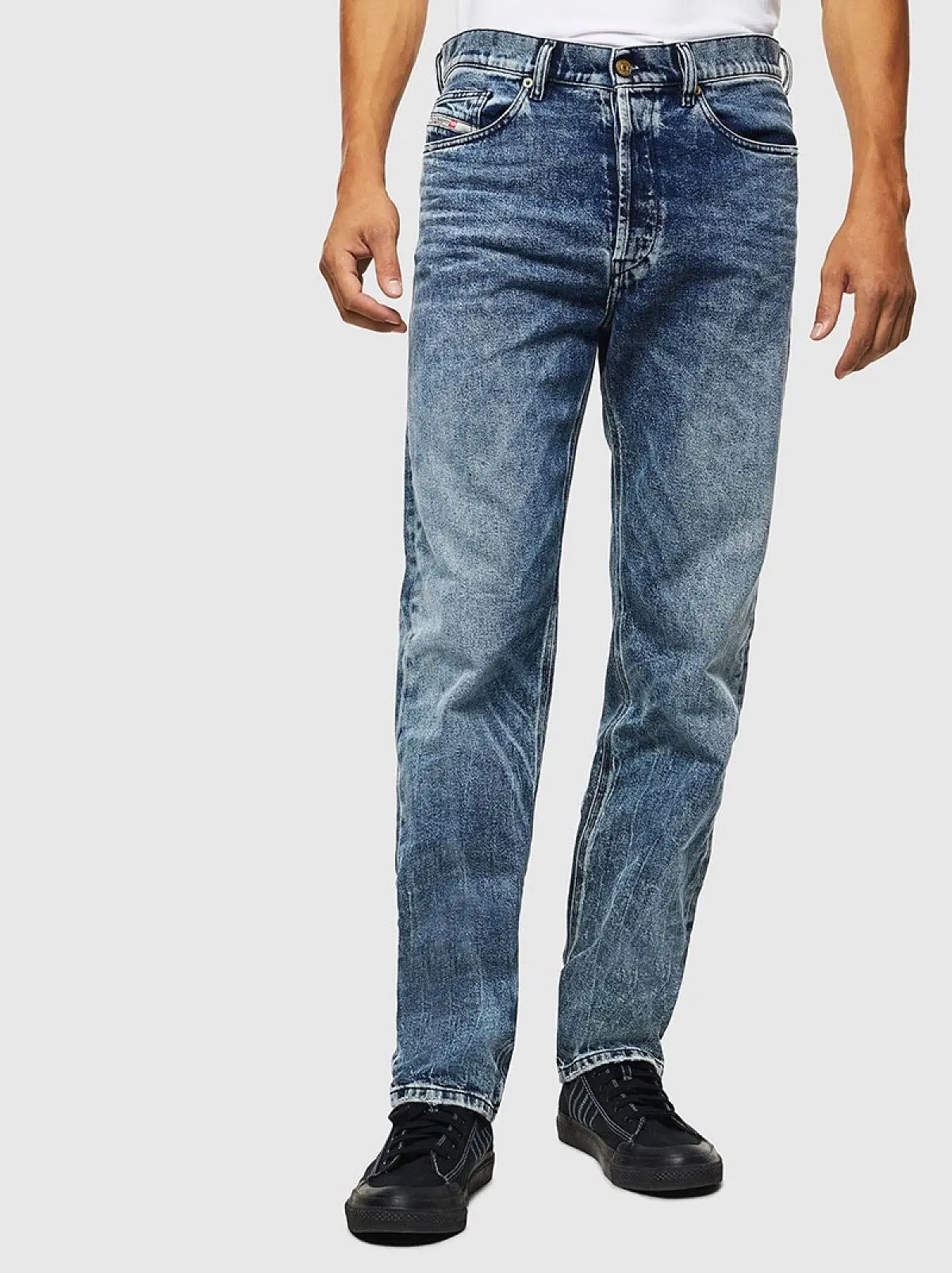 Blue Straight Fit Jeans- D-Macs