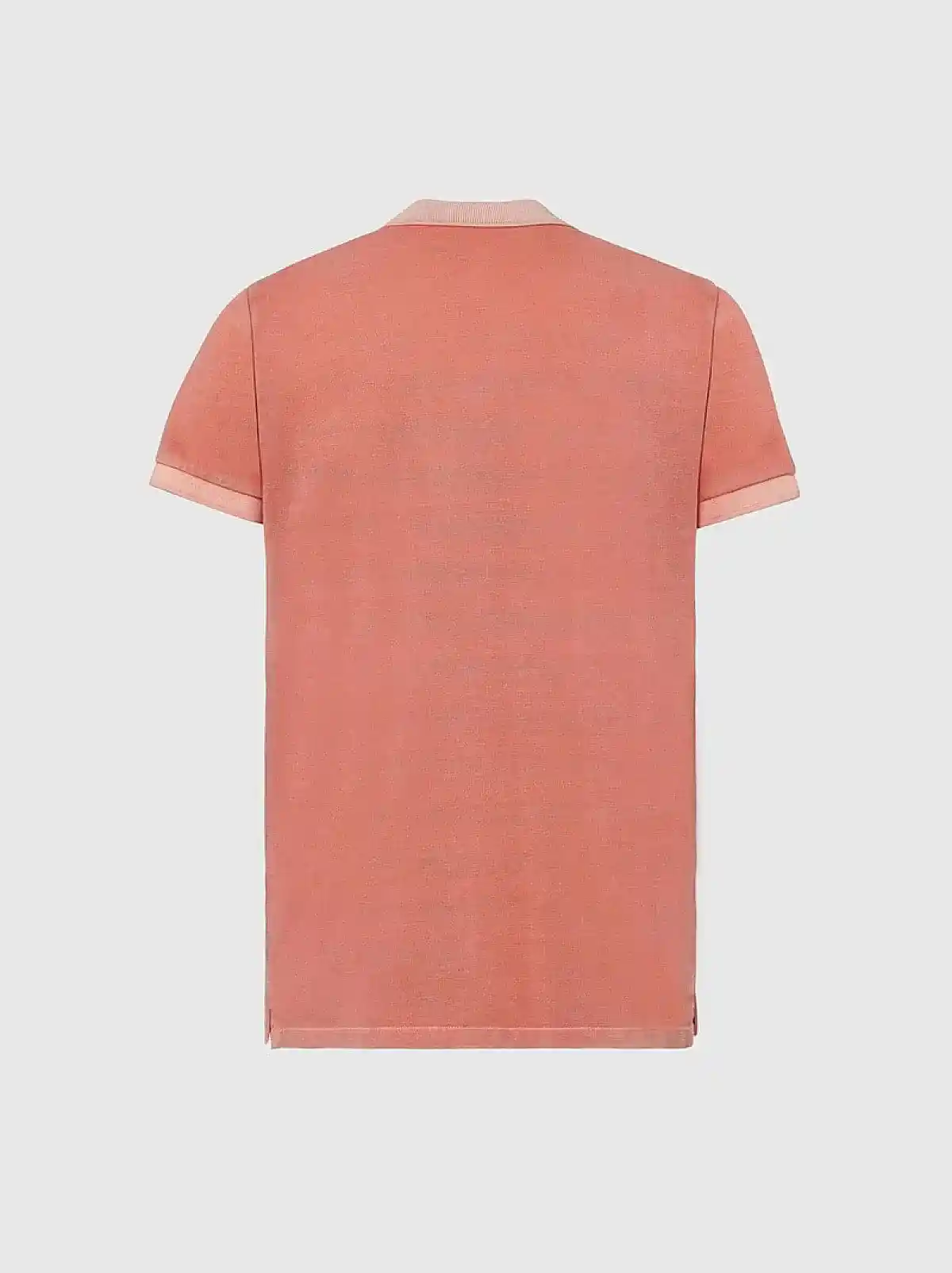 Pink Acid-wash polo shirt