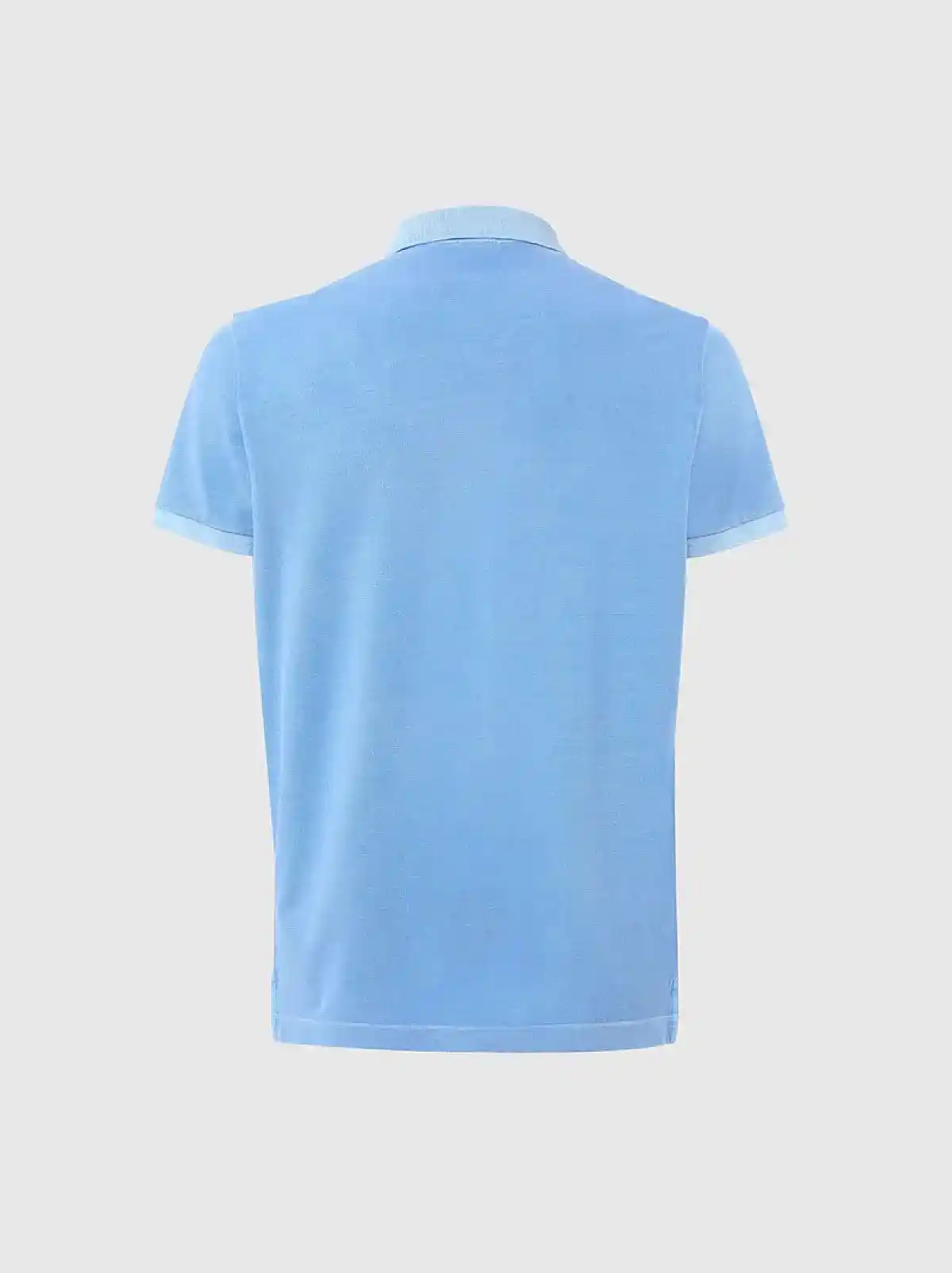 Blue Acid-wash polo shirt