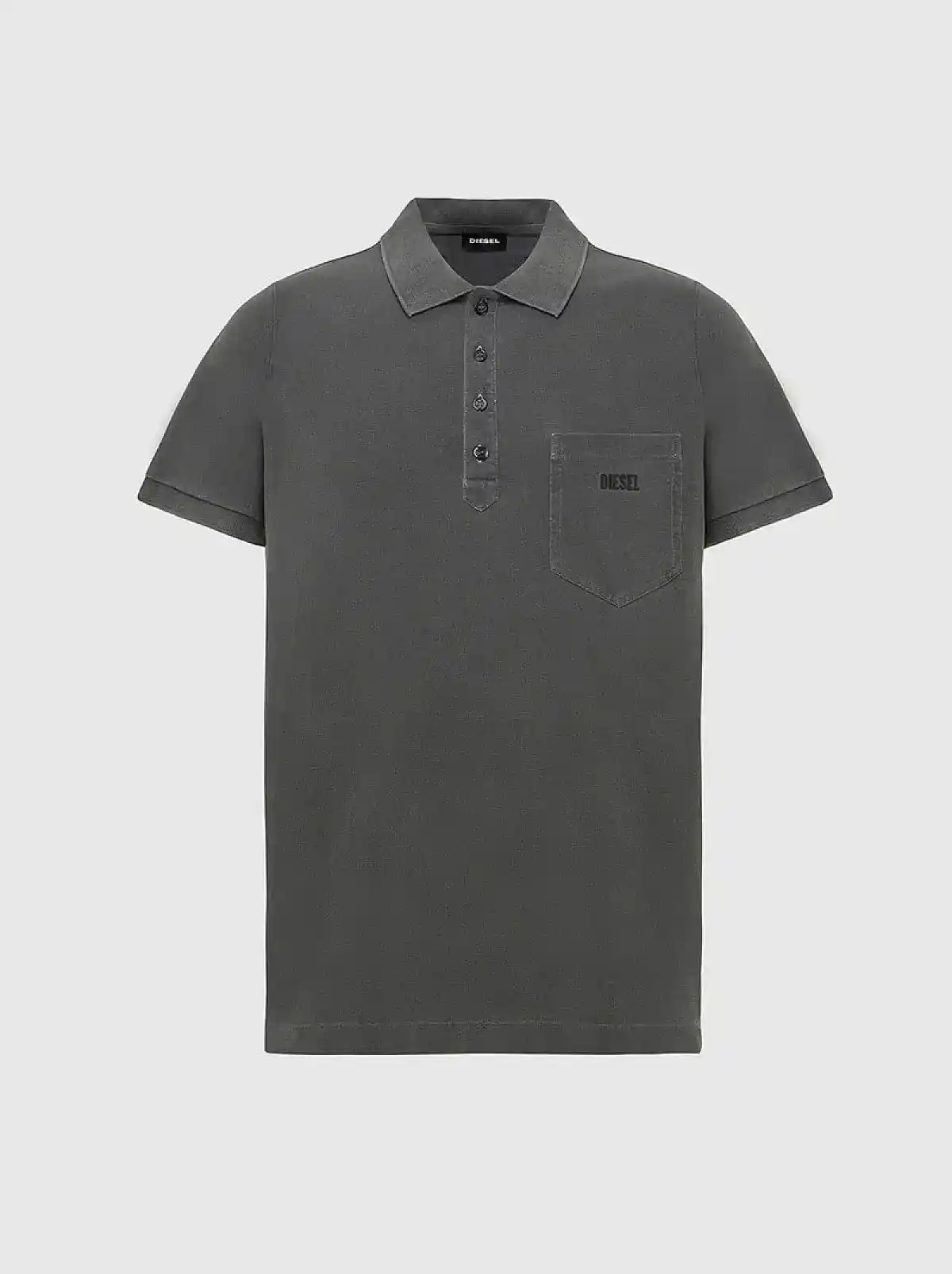 Black Acid-wash polo shirt
