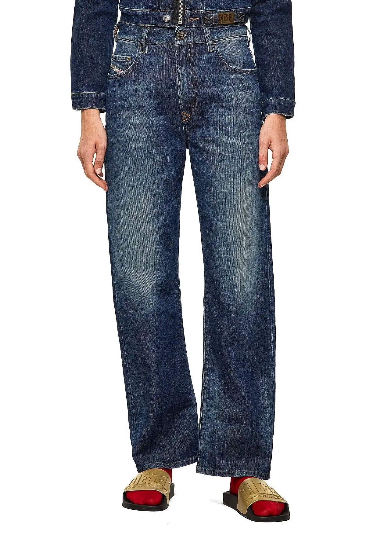 Blue Straight Jeans-D-Reggy