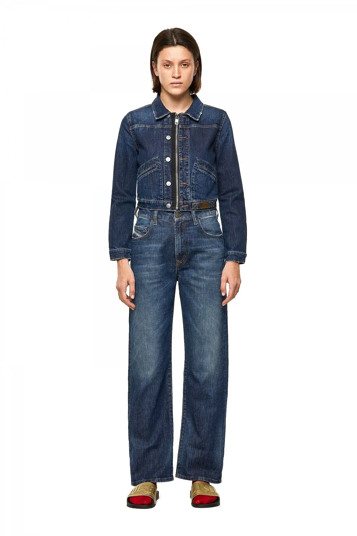 Blue Straight Jeans-D-Reggy